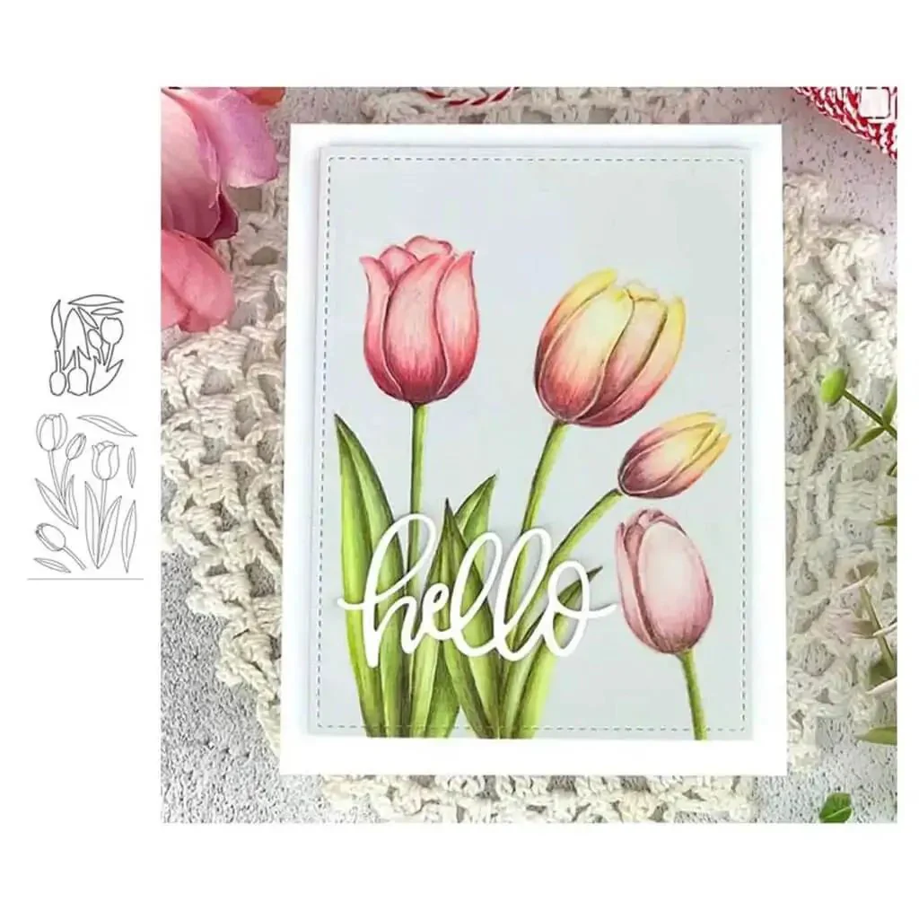 Clear Stamp And Die Set For Card Making And Scrapbooking, DIY Embossing And Photo Album Craft Kit, Reusable TPR Stamp With Cutting Dies, Carbon Steel Dies, Great For Handmade Cards And Creative Paper Crafts - Image 8