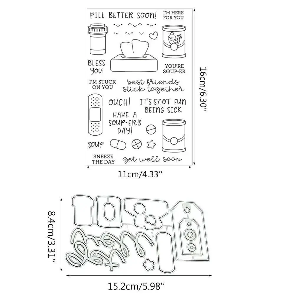 Clear Stamp And Die Set For Card Making And Scrapbooking With Carbon Steel Dies And TPR Stamp Material Easy To Use On Any Acrylic Block For Embossing And Photo Album Decor Durable Non Yellowing Go To Craft Supplies For Card Makers - Image 7
