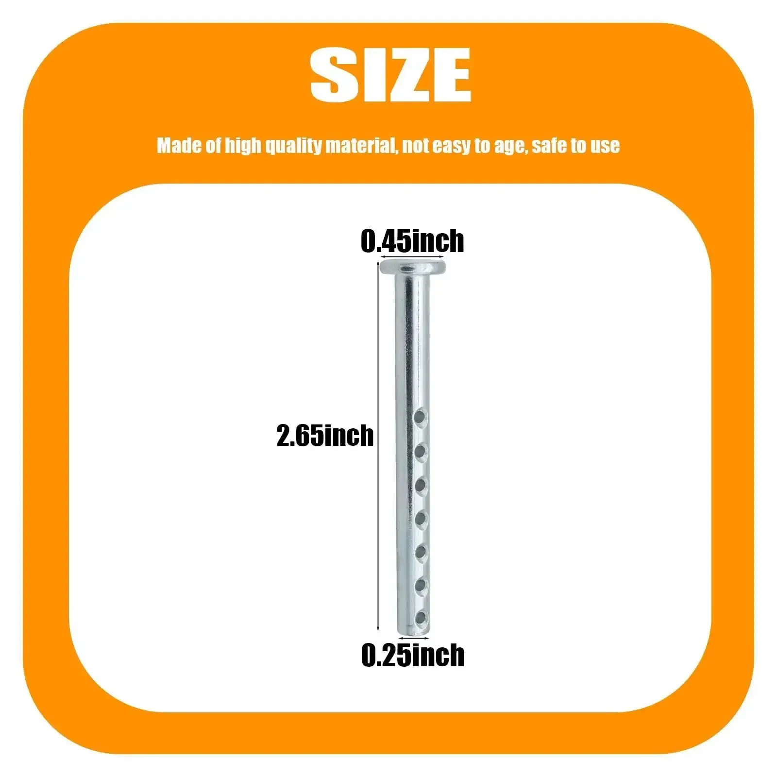 Clevis Pin With R Clip Quarter Inch By Two And One Half Inch Steel Set, 2 Pack For Farm Home Auto Maintenance, Heavy Duty Quick Pin With Retaining Clip, Go To Hardware Fastener For Gadgets And Equipment - Image 6