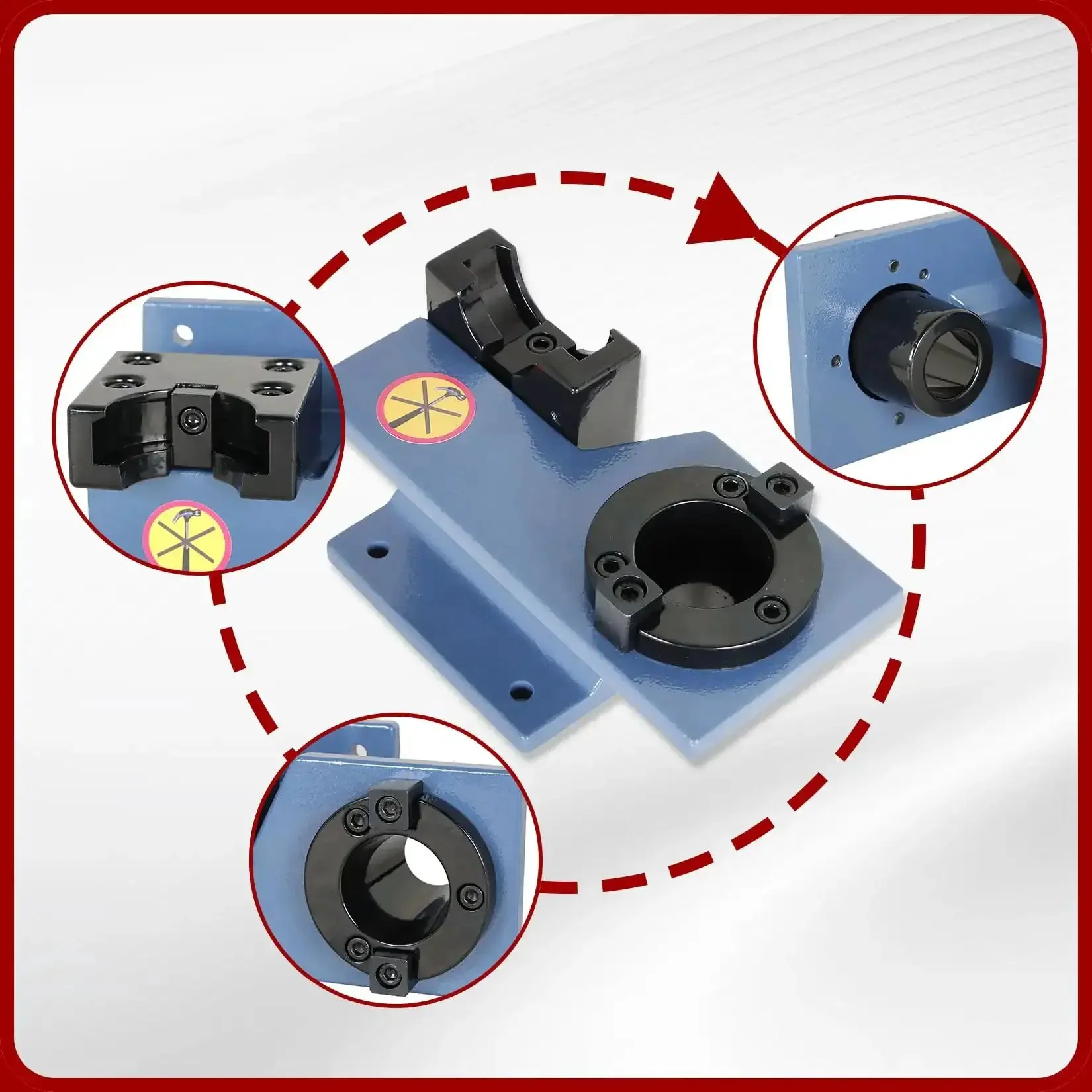 CNC CAT40 Tool Holder Tightening Fixture For Worktable, Lightweight Cast Iron And Aluminum Build, Easy Clamp And Precise Alignment, Reduces Tool Handle Damage, Strong Clamping Force For Secure Tool Holder Setup - Image 4