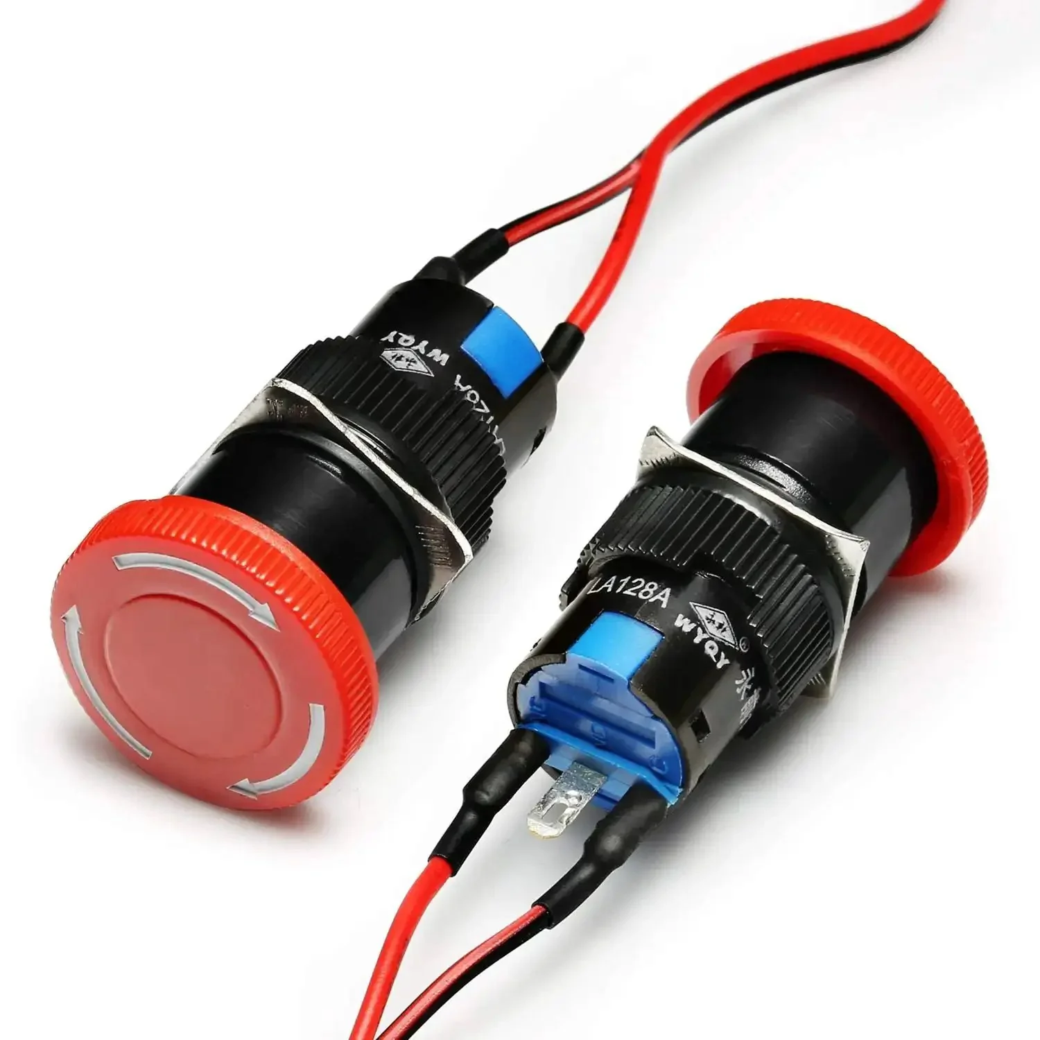 CNC Router Emergency Stop Push Button for 3018 MX3 and 3018 PROVer, Push to Stop and Lock, Software Reset, Compact Easy Install Safety Button, 250V AC 5A, 20cm Cable, 2P Connector