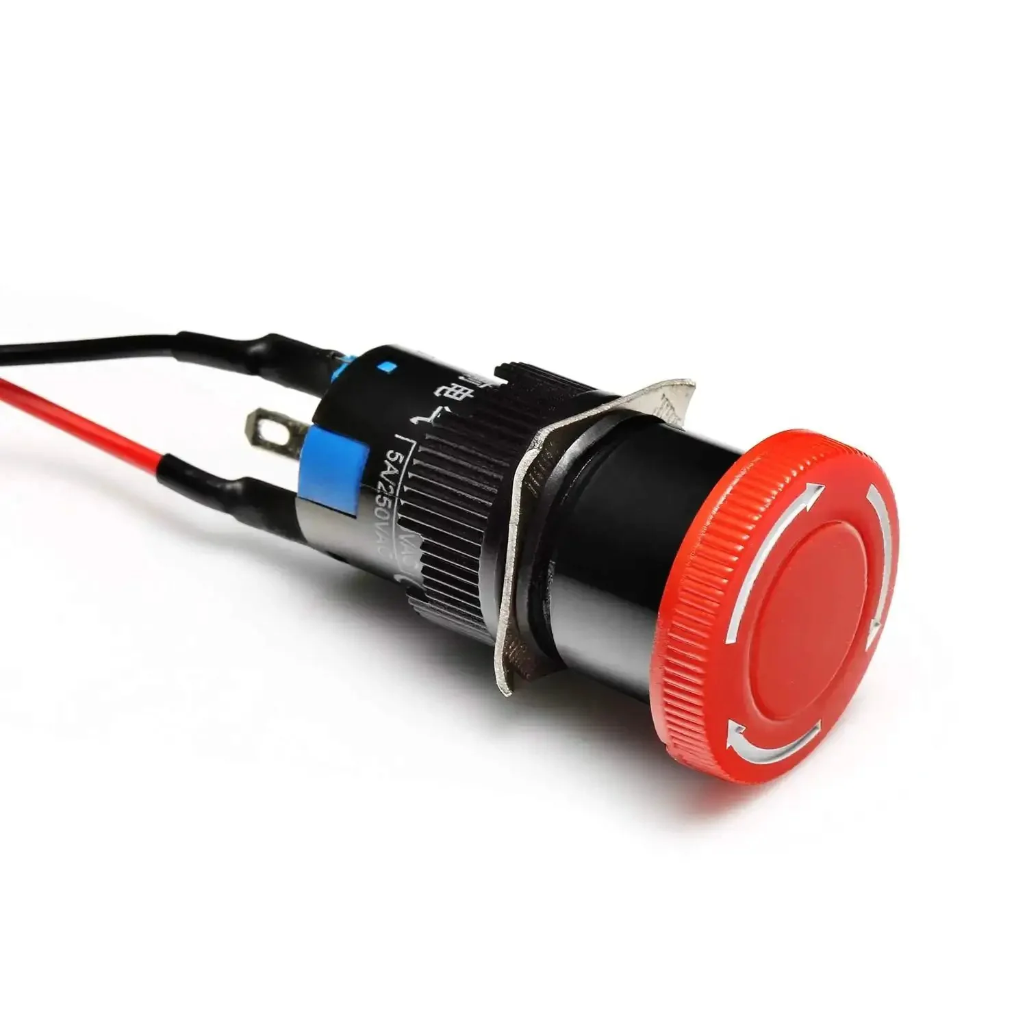 CNC Router Emergency Stop Push Button for 3018 MX3 and 3018 PROVer, Push to Stop and Lock, Software Reset, Compact Easy Install Safety Button, 250V AC 5A, 20cm Cable, 2P Connector - Image 4
