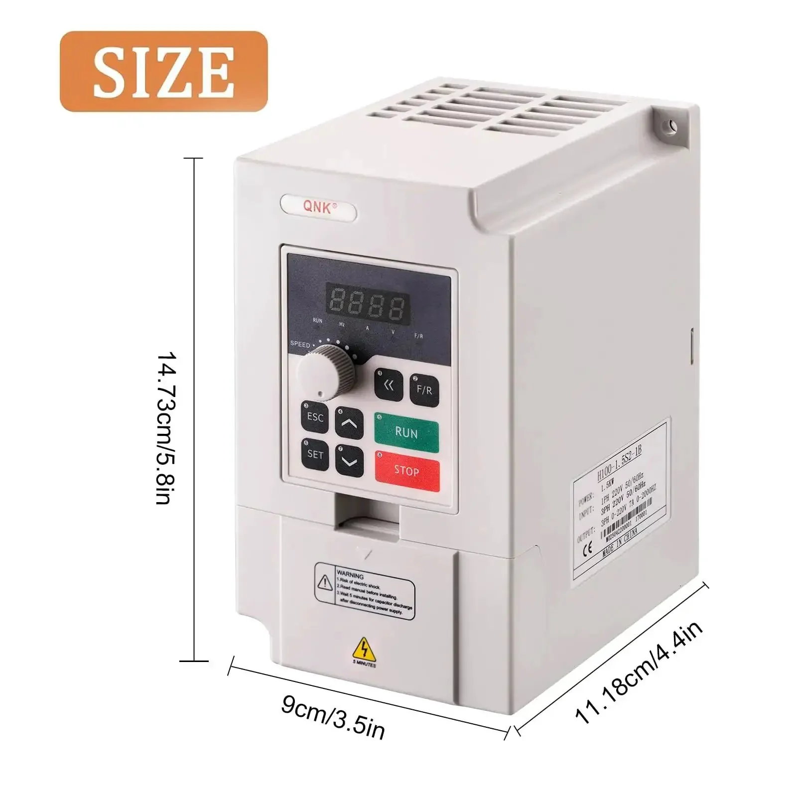 CNC Spindle Motor Kit One Point Five Kilowatt 220V Air Cooled Spindle With VFD Inverter 400Hz 24000RPM ER11 Collet Set For Milling Machines And DIY Shops Plug And Play Ready To Go Straight Out The Box - Image 6