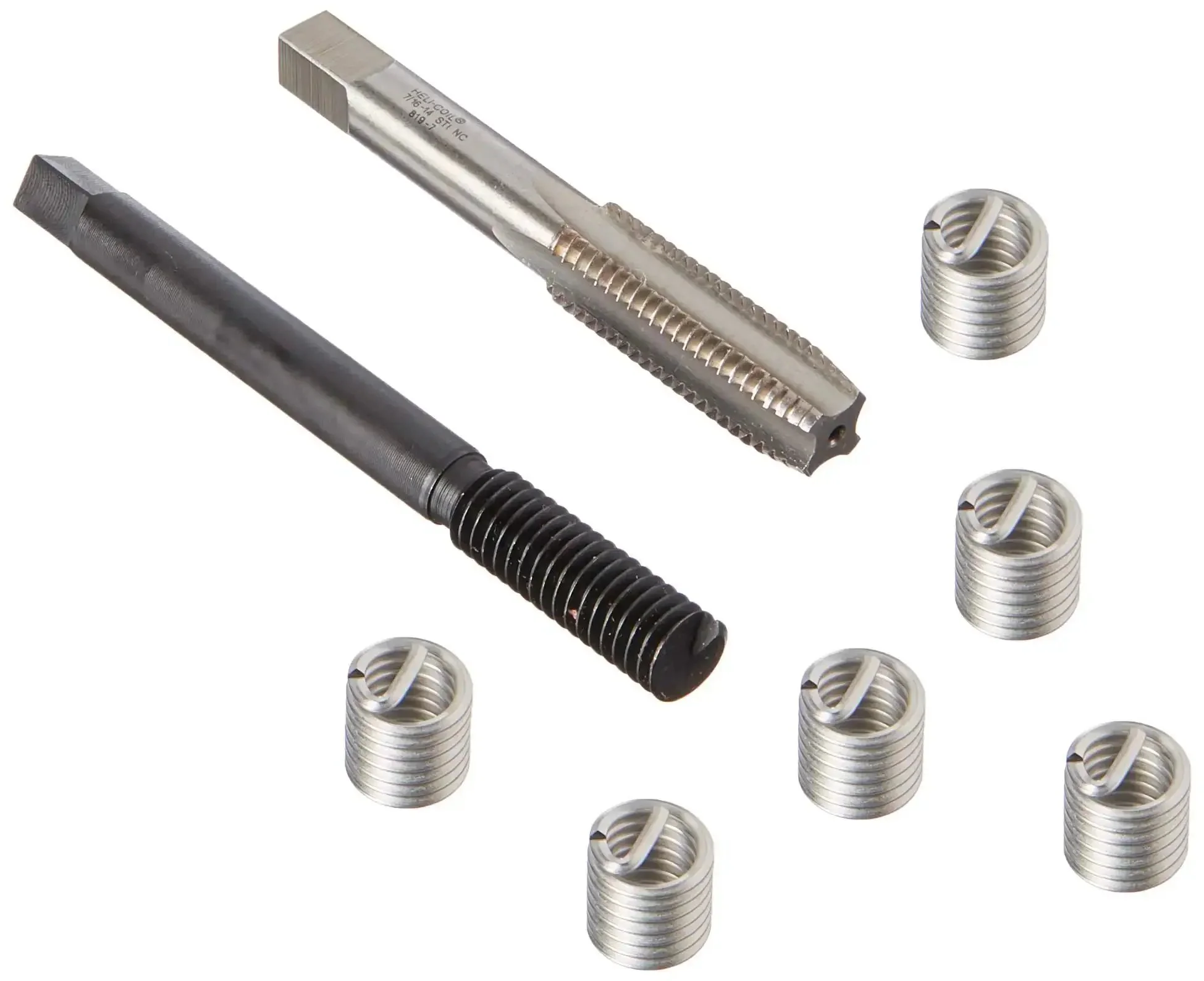 Coarse Thread Repair Kit For 7/16-14 Inch Holes With Stainless Steel Inserts, Tap, And Installation Tool, Durable, DIY Friendly, Easy Fix For Stripped Threads In Woodworking And Metal Projects