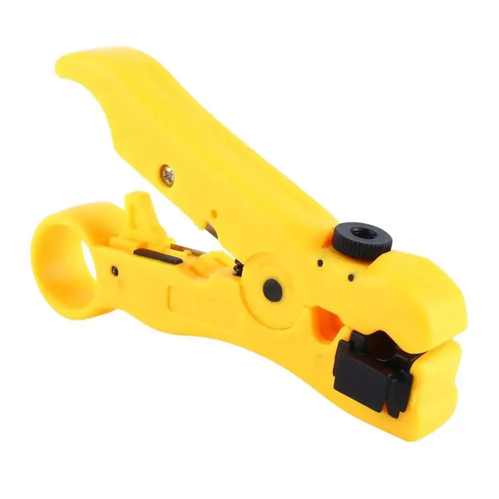 Coax Cable Wire Stripper Cutter With Adjustable Blade And Reversible Cassette For RG59 And RG6 And RG7 And RG11, Lightweight Pro Grade Tool For Quick Cable Prep, Precise Stripping And Easy One Hand Operation - Image 3