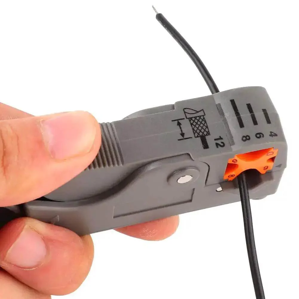 Coaxial Cable Stripping And Crimping Tool With Adjustable Two Blade Knife, Compatible With 4 5 6 And 7 Coax Cables, Plastic Hand Tool With Blade Depth Adjustment And Hex Key - Image 8