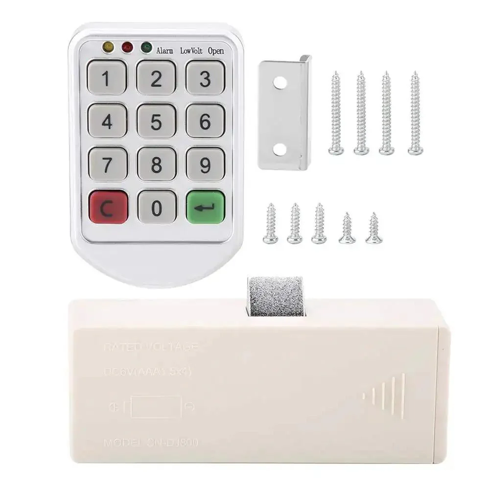 Code Lock Keypad Cabinet Lock With ABS Plastic Panel, Supports Temporary Or Fixed Passwords, Perfect For Lockers, Office Drawers, Saunas, Mobile Cabinets And Storage, Easy No Fuss Install With Long Battery Life - Image 4