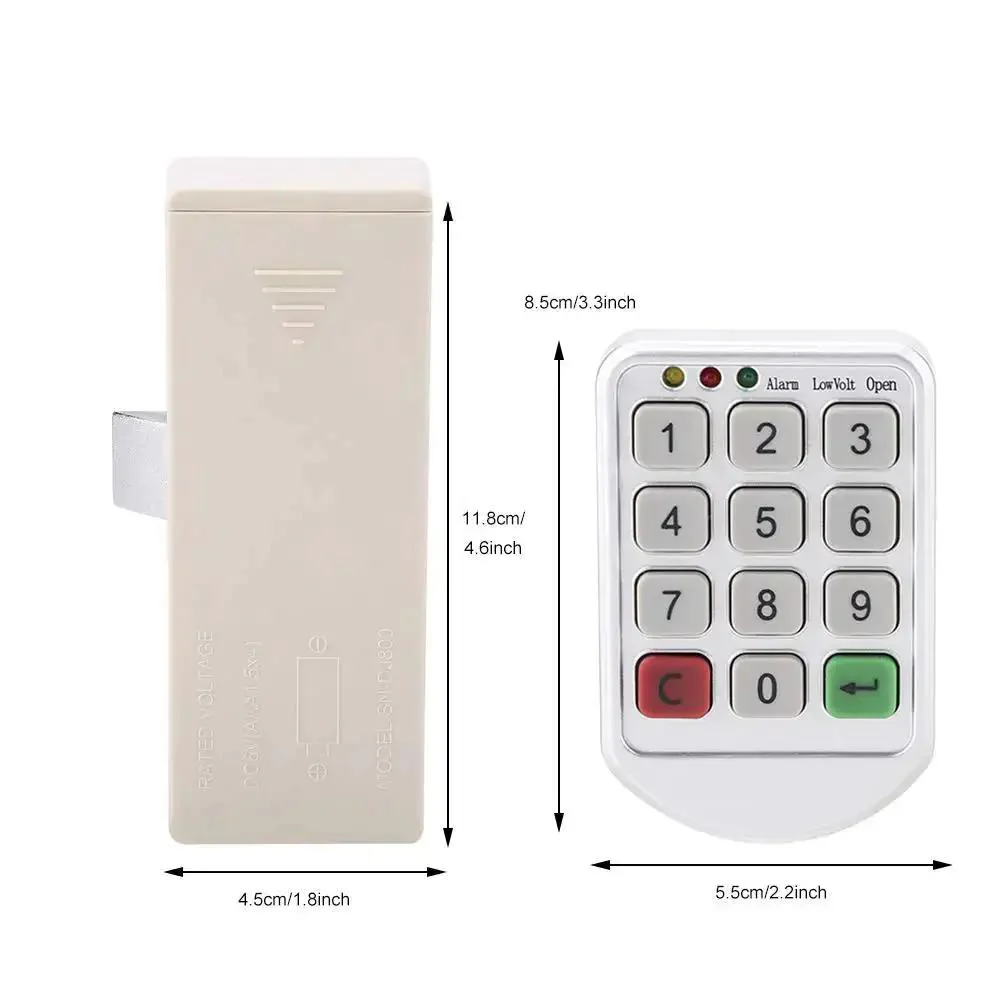 Code Lock Keypad Cabinet Lock With ABS Plastic Panel, Supports Temporary Or Fixed Passwords, Perfect For Lockers, Office Drawers, Saunas, Mobile Cabinets And Storage, Easy No Fuss Install With Long Battery Life - Image 5