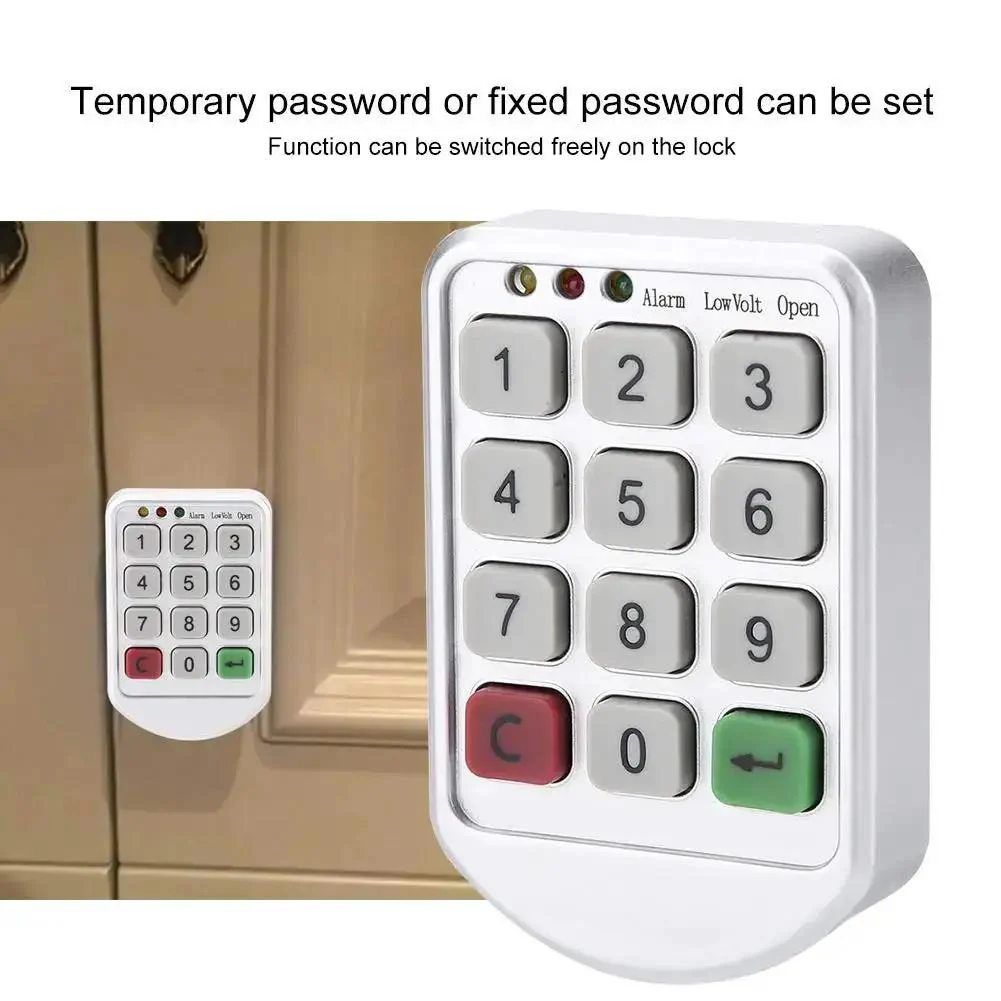 Code Lock Keypad Cabinet Lock With ABS Plastic Panel, Supports Temporary Or Fixed Passwords, Perfect For Lockers, Office Drawers, Saunas, Mobile Cabinets And Storage, Easy No Fuss Install With Long Battery Life - Image 8