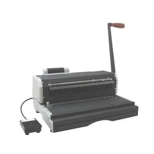 CoilMac-ER Plus Manual Coil Punch With Electric Inserter, 54 Disengageable Pins, 4x5mm Oval Holes, 0.248 Inch Pitch For Even Clean Holes, Punches Up To 20 Sheets Of 20Lb Paper Or 2.6mm Hardboard, Pro Grade, Easy To Use - Image 5