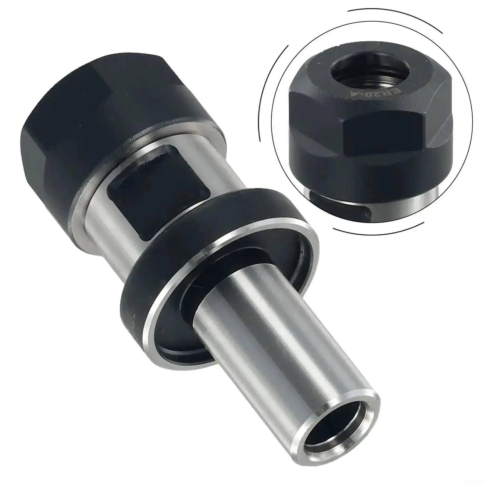 Collet Chuck Holder For Tomrach C3-4 ER20A 1.38L CNC Metalworking Tooling, Workholding Accessory With Three Quarter Inch Shank, Pro Grade Runout Control 0.0003 Inch, Balanced To 12000 RPM, Includes Collet Nut, Silver Finish - Image 5