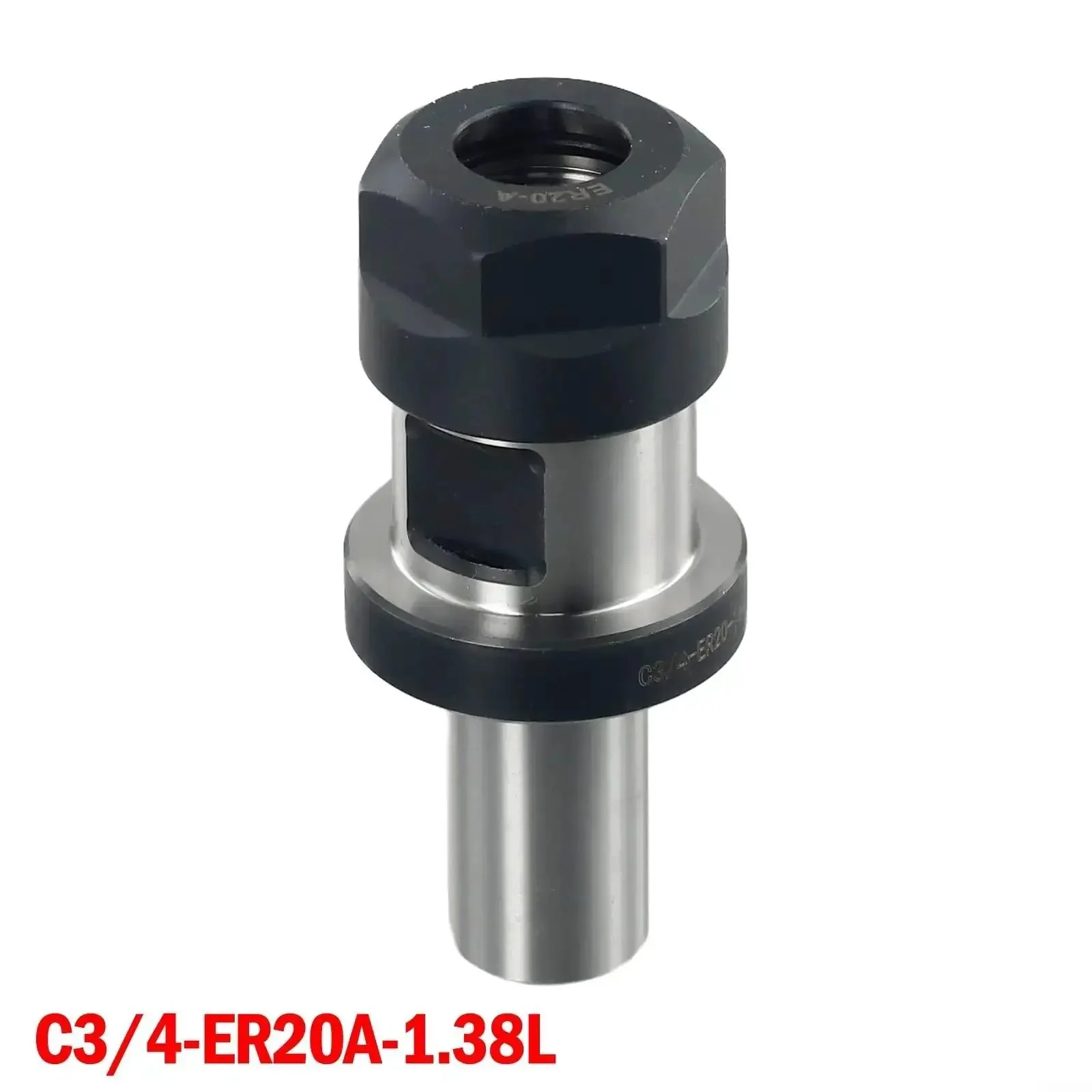 Collet Chuck Holder For Tomrach C3-4 ER20A 1.38L CNC Metalworking Tooling, Workholding Accessory With Three Quarter Inch Shank, Pro Grade Runout Control 0.0003 Inch, Balanced To 12000 RPM, Includes Collet Nut, Silver Finish - Image 9