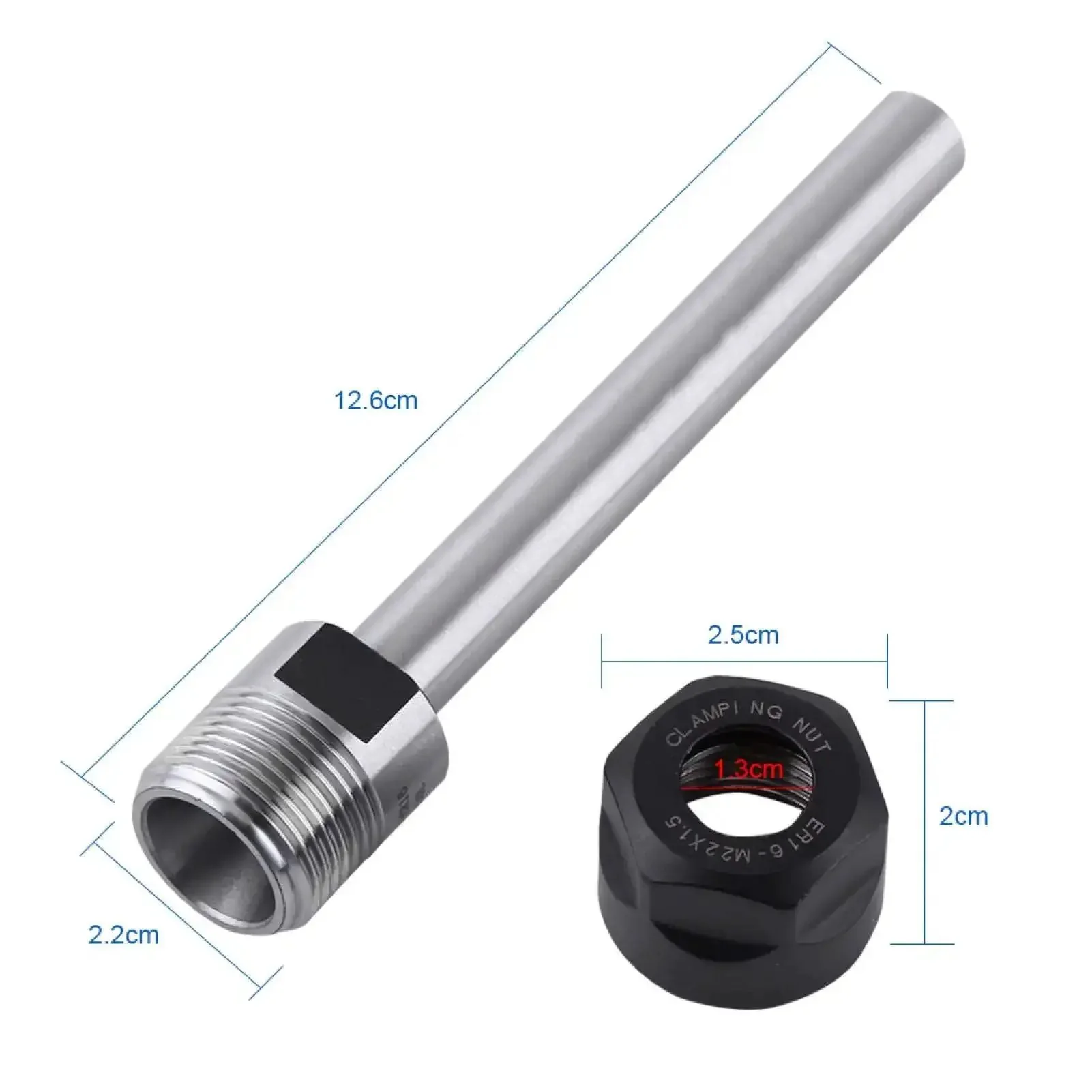 Collet Chuck Holder With Straight Shank For CNC Milling And Lathe Tooling Heavy Duty Clamp High Rigidity Precision Ground Fit Stable Cutting Easy Nut Tightening Metal Construction For Reliable Extensions - Image 9