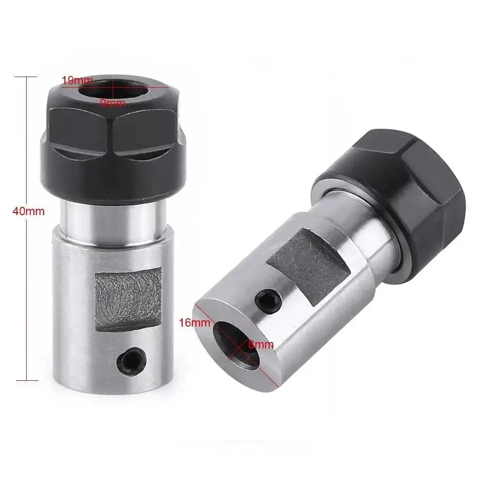 Collet Chuck Motor Shaft Spindle Adapter For CNC Milling 8mm Shank 0.31 Inch Inner High Precision For Deep Processing And Safe Cutting Built From Heavy Duty Steel With Clamping Nut Tightened For Maximum Stability And Smooth Accurate Cuts - Image 6