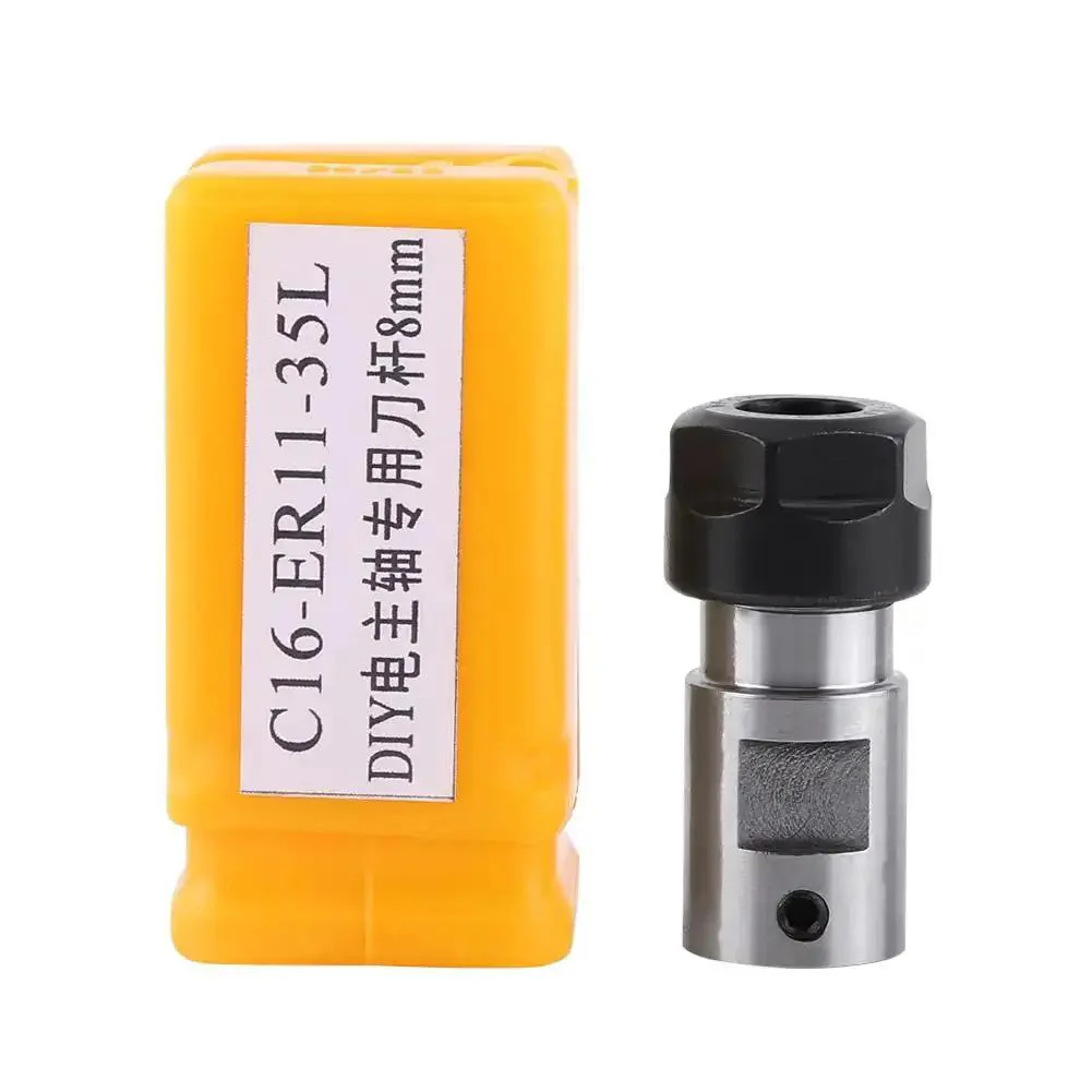 Collet Chuck Motor Shaft Spindle Adapter For CNC Milling 8mm Shank 0.31 Inch Inner High Precision For Deep Processing And Safe Cutting Built From Heavy Duty Steel With Clamping Nut Tightened For Maximum Stability And Smooth Accurate Cuts - Image 9