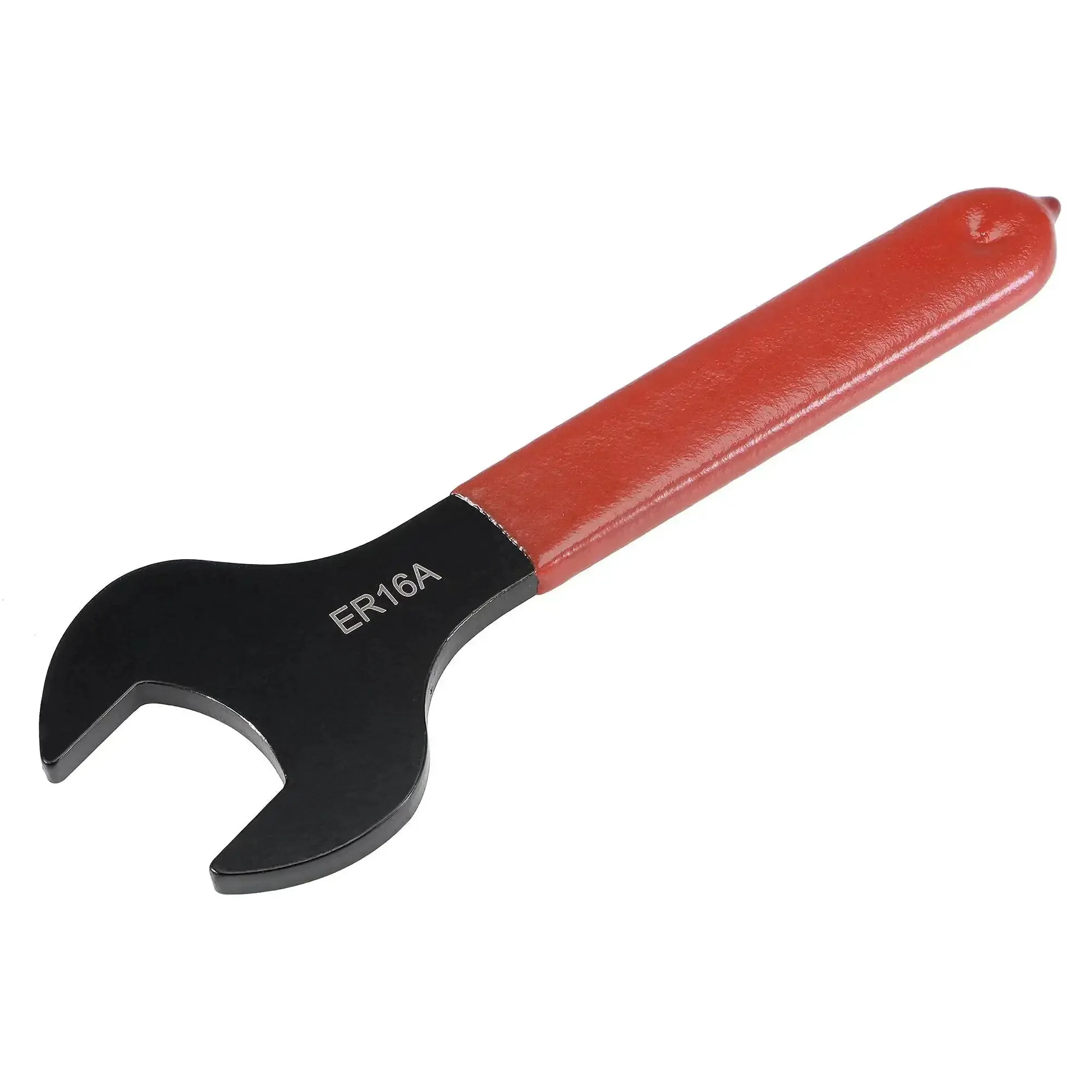 Collet Chuck Wrench Spanner For ER16A Lathe Clamping Nut With Red Non Slip Handle Carbon Steel Tool Built Tough With Hardened Finish Anti Slip Grip Great For Quick Nut Tightening And Stable Workpiece Clamping