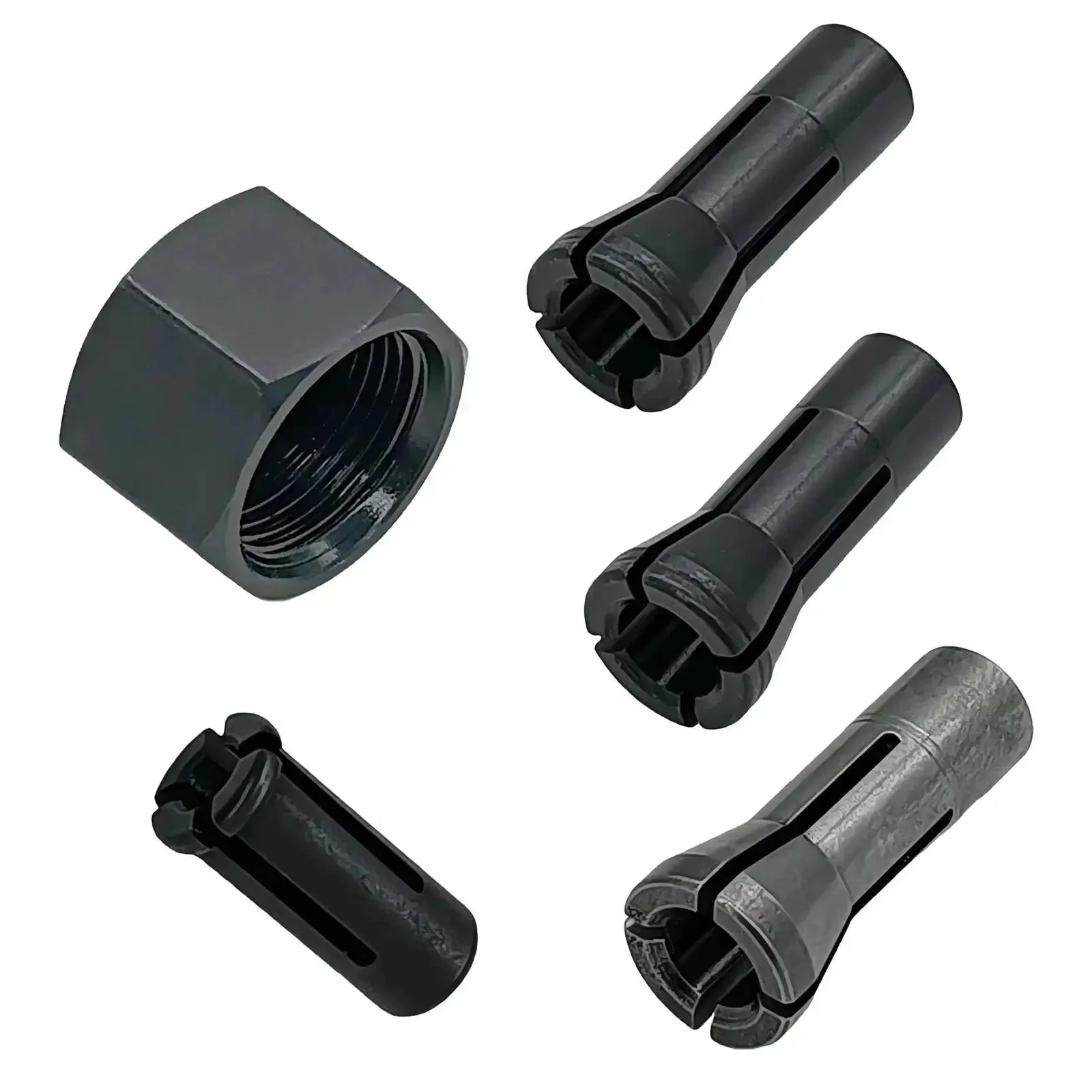 Collet Cone Set For Die Grinders Five Piece Kit With Two 6.35mm Cones One 6mm Cone One 3mm Cone Plus Pro Grade Collet Nut Replacement Parts For 906H GD0601 GD0603 Die Grinders Ideal For Precise Grinding Deburring And Polishing On Metal Plastic And Wood