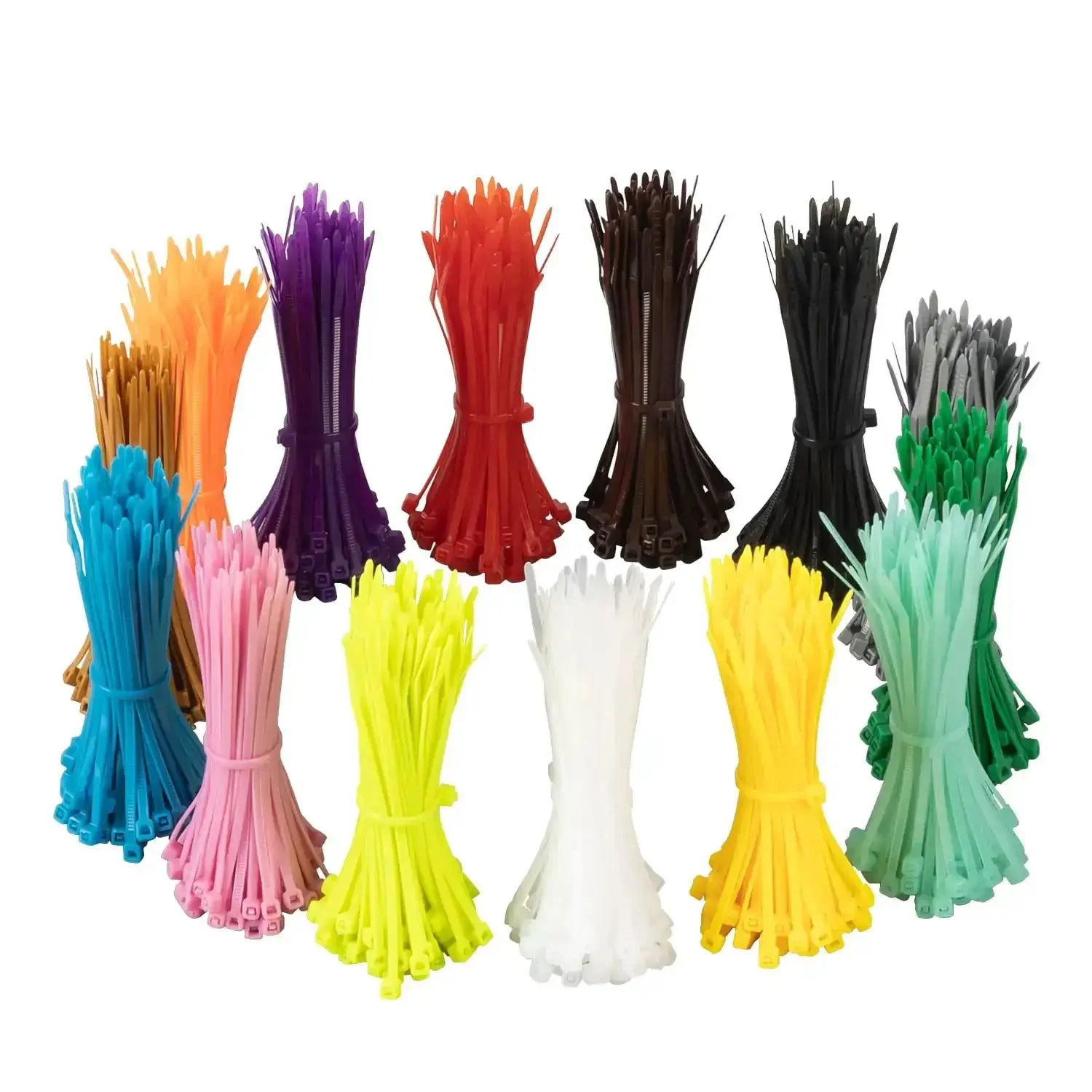 Colorful Zip Ties 1400 Pack 4 Inch Multicolor Plastic Wire Ties Assortment For Home Office Garden Garage And Workshop Self Locking Durable Cable Ties Great For Cables And Bundles