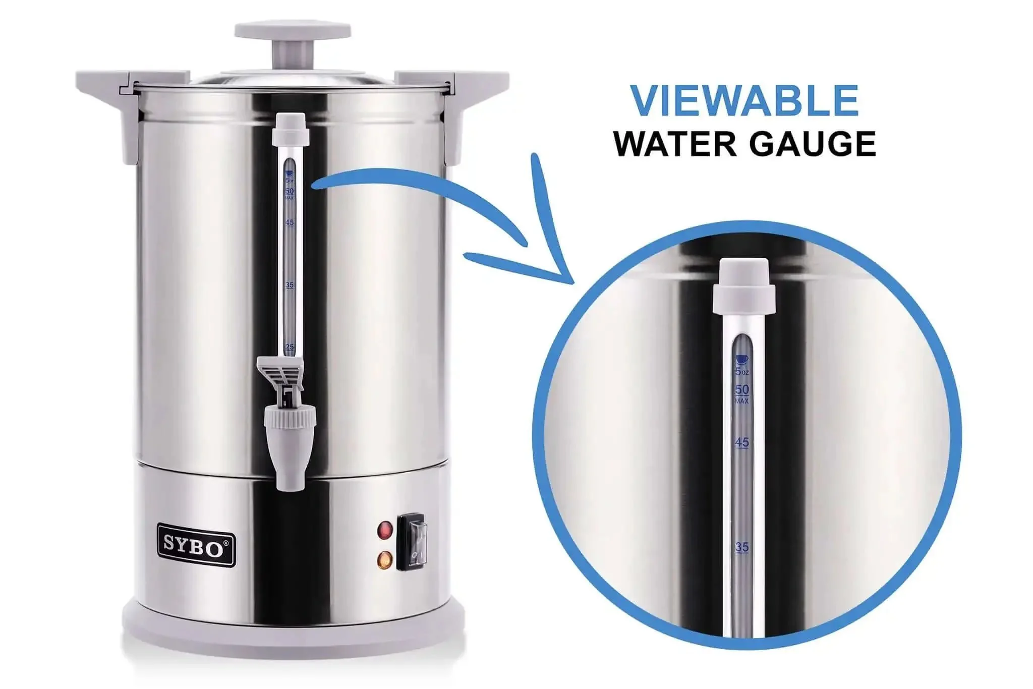 Commercial Grade Stainless Steel Percolator Coffee Urn For Catering 100 Cup 16 Liter 4.2 Gallon Hot Water Vessel Workhorse Built For Busy Events Durable Food Grade 304 Stainless Steel Body Heavy Duty And Easy Serve - Image 5