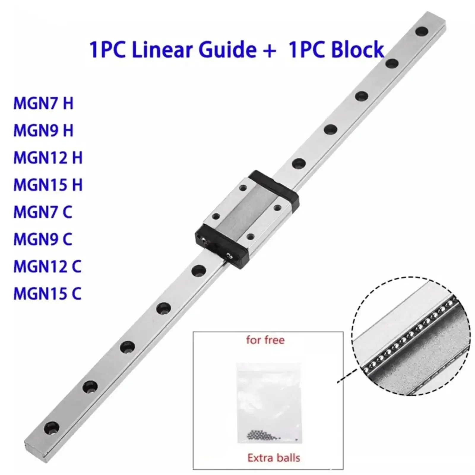Compact 100mm To 500mm Linear Rail Slide With Black Carriage High Precision Guide 1 Piece H350mm Length Built For Go To DIY Projects And Small Machinery Motion - Image 5