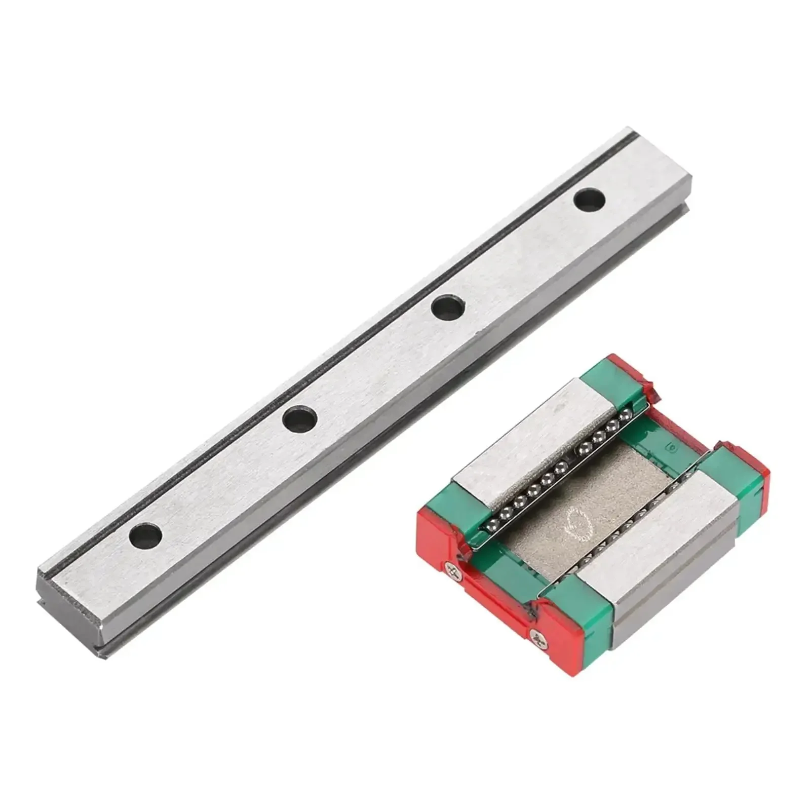 Compact 12mm Linear Rail With Four Point Ball Retainer And Built In Lubrication System Includes 100mm Travel For Slick Precise Motion In Small Automation Equipment And Measuring Devices
