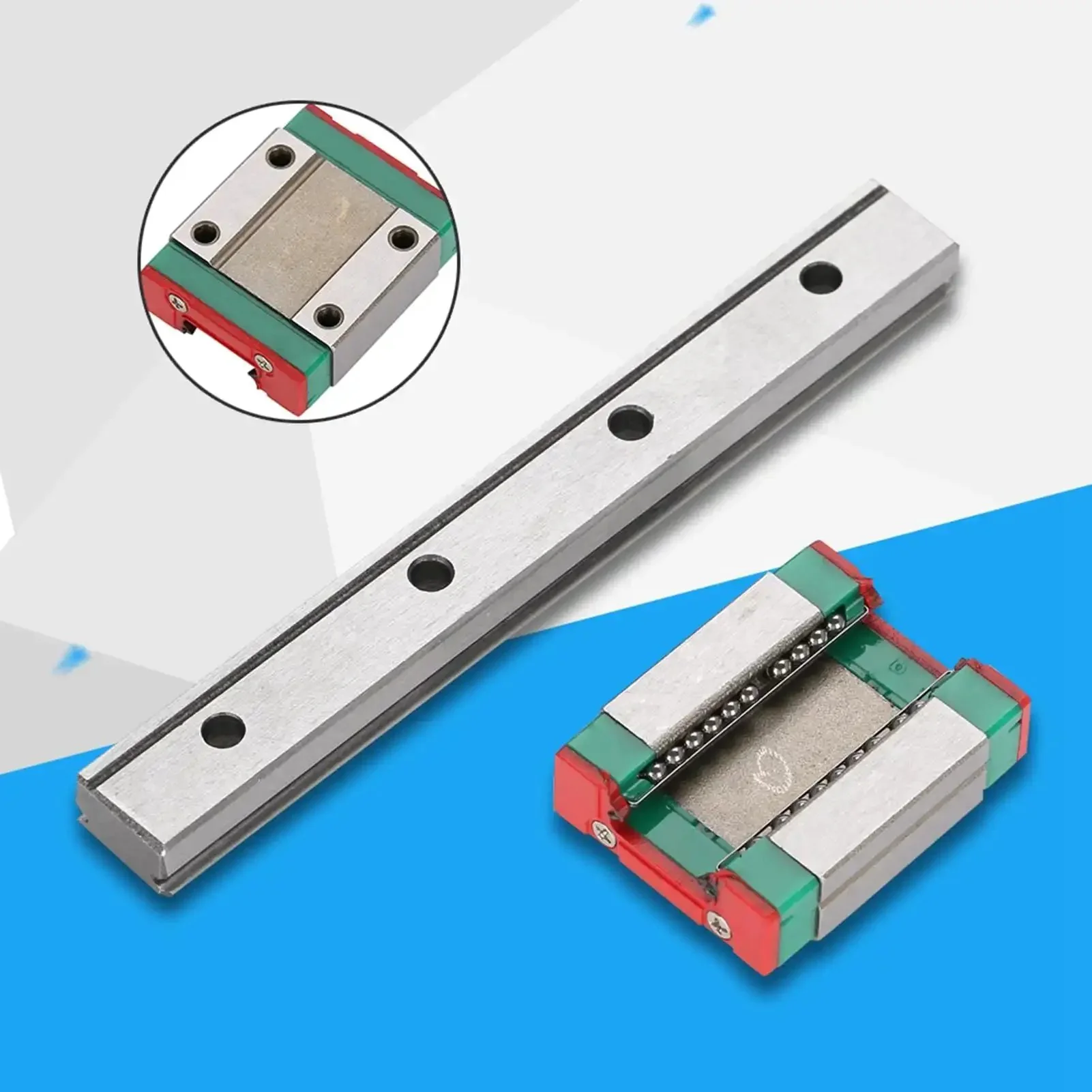 Compact 12mm Linear Rail With Four Point Ball Retainer And Built In Lubrication System Includes 100mm Travel For Slick Precise Motion In Small Automation Equipment And Measuring Devices - Image 4