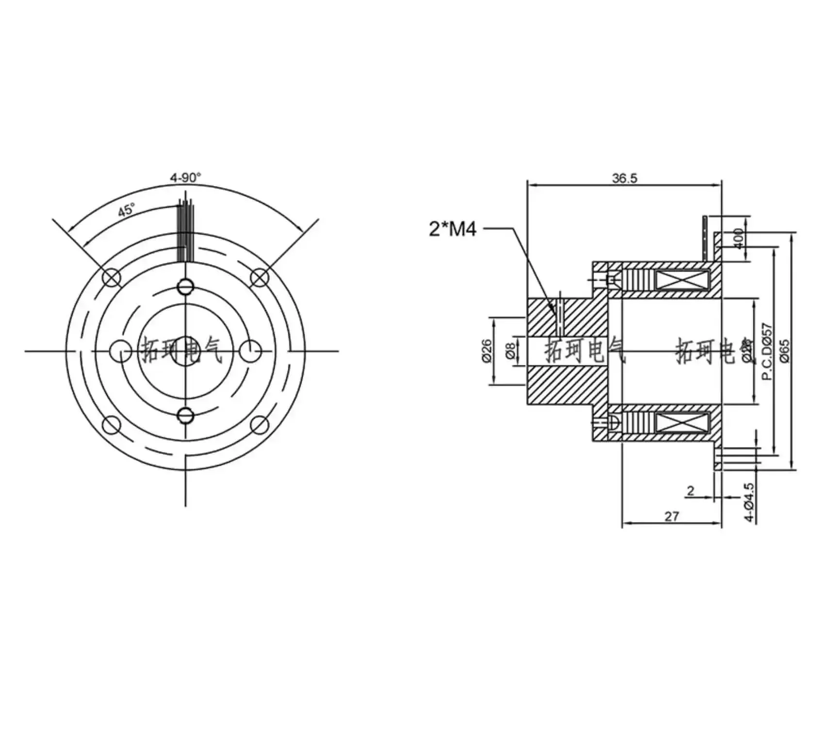 Compact 12V DC Electromagnetic Energized Small Brake With 8mm Shaft For Precision Stop In Automation And Robotics, Quiet Linear Brake Unit For DIY Projects, Conveyors And Robotic Systems - Image 2