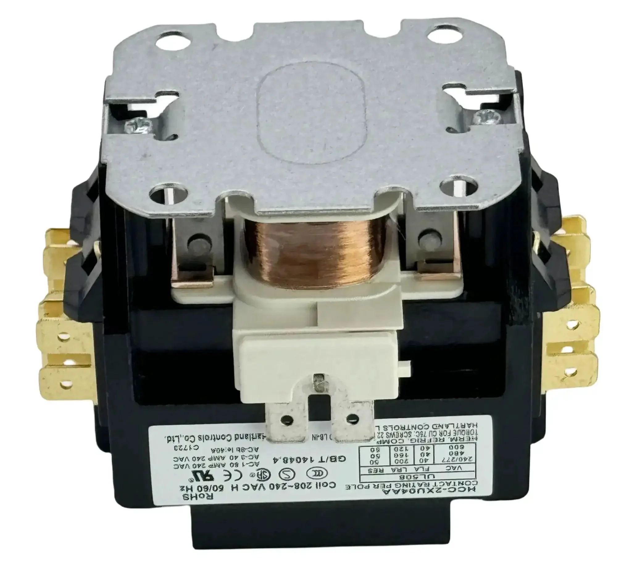 Compact 208V-240V 40A DPST Contactor For HVAC And Commercial Appliances, 50-60Hz Bipolar AC Relay, Ideal For Air Conditioning, Refrigeration, Food Processing, Kitchen Equipment, Home Use, Go-To Lightweight And Budget-Friendly - Image 4