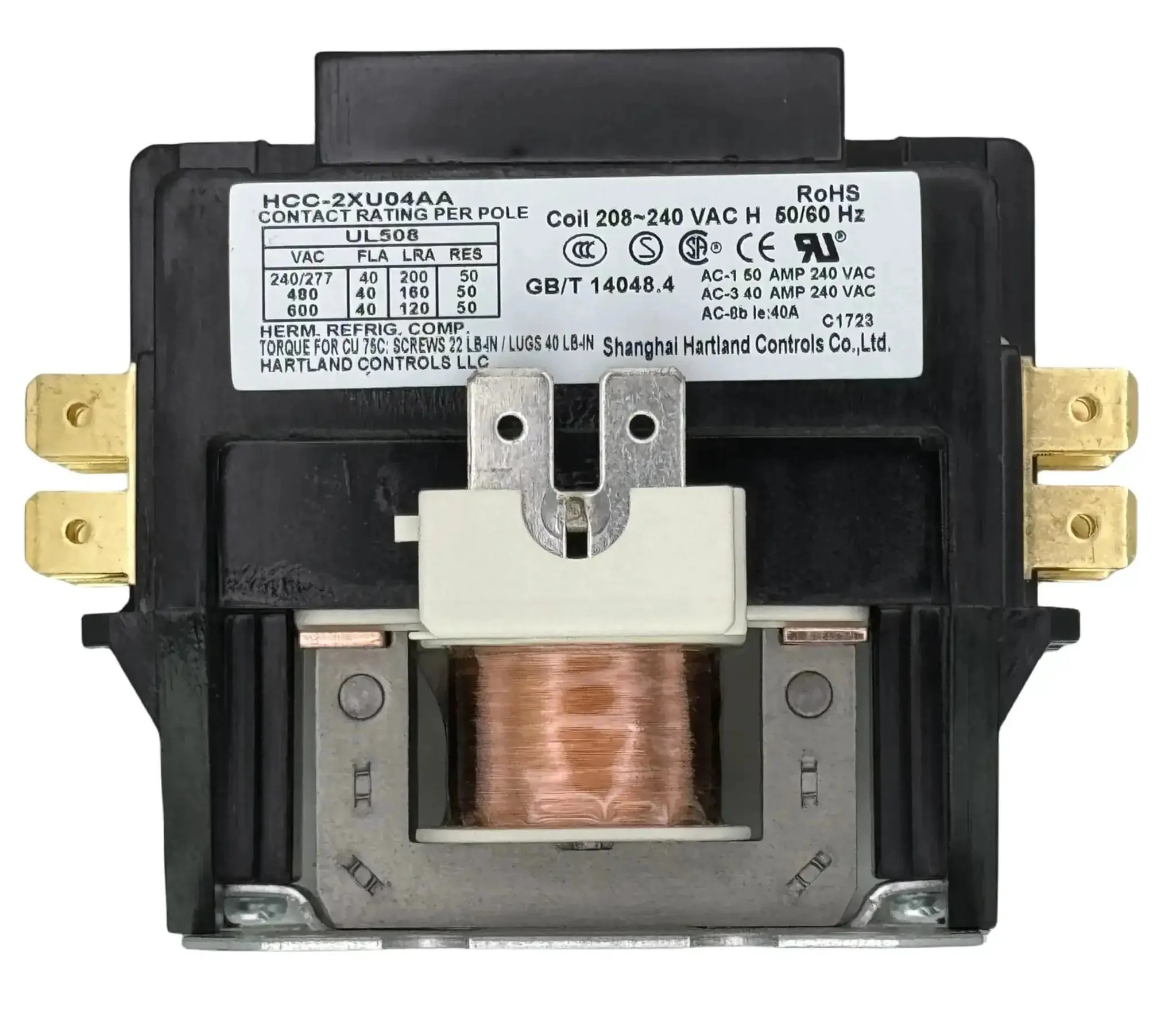 Compact 208V-240V 40A DPST Contactor For HVAC And Commercial Appliances, 50-60Hz Bipolar AC Relay, Ideal For Air Conditioning, Refrigeration, Food Processing, Kitchen Equipment, Home Use, Go-To Lightweight And Budget-Friendly - Image 7