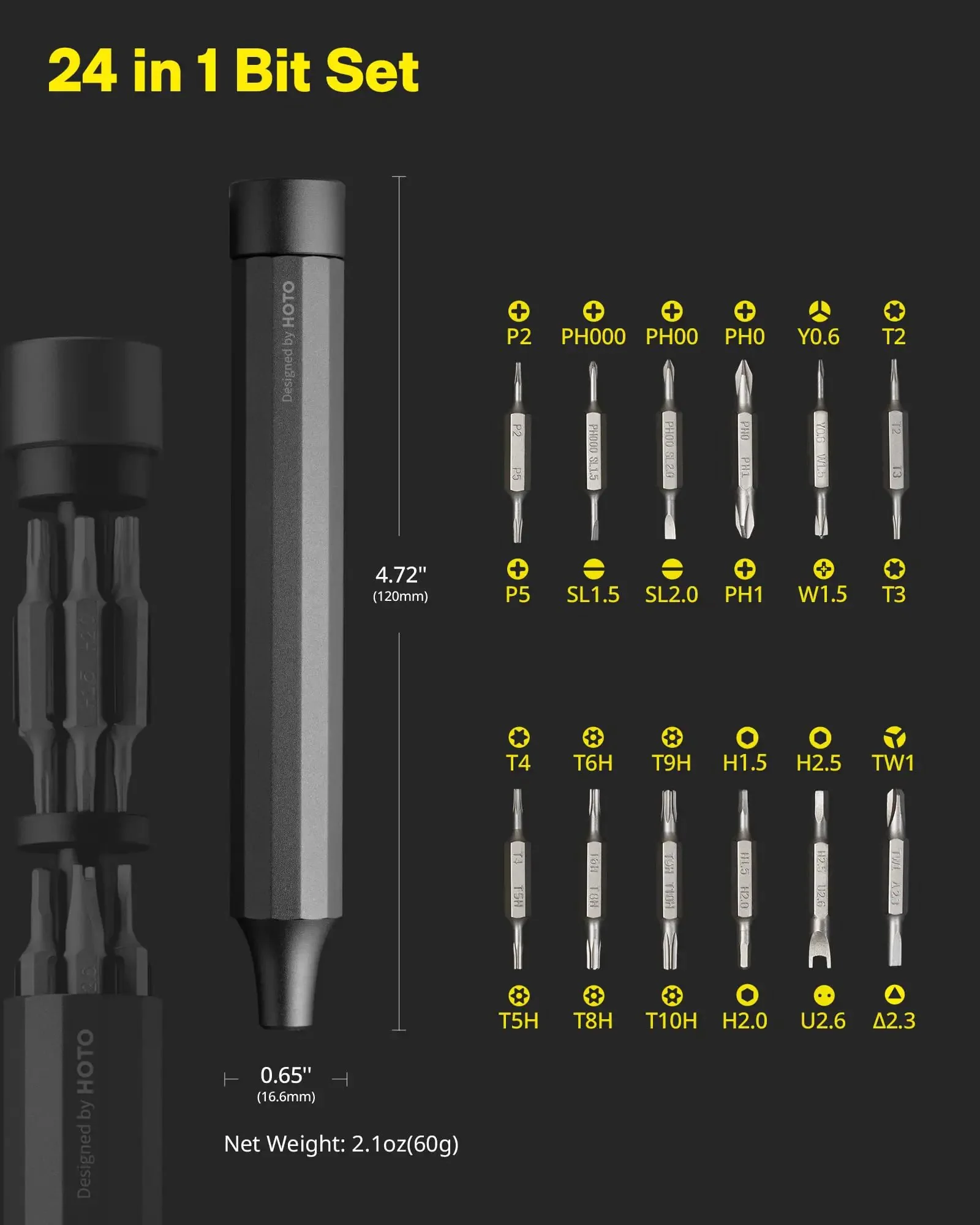 Compact 24 In 1 Mini Screwdriver Set With Magnetic Torx Bits Eyeglass Repair Kit And EDC Pen Screwdriver For Electronics Watches Phones Laptops Cameras And Gadgets A Handy Travel Companion For Everyday Carry Ready Repairs - Image 5