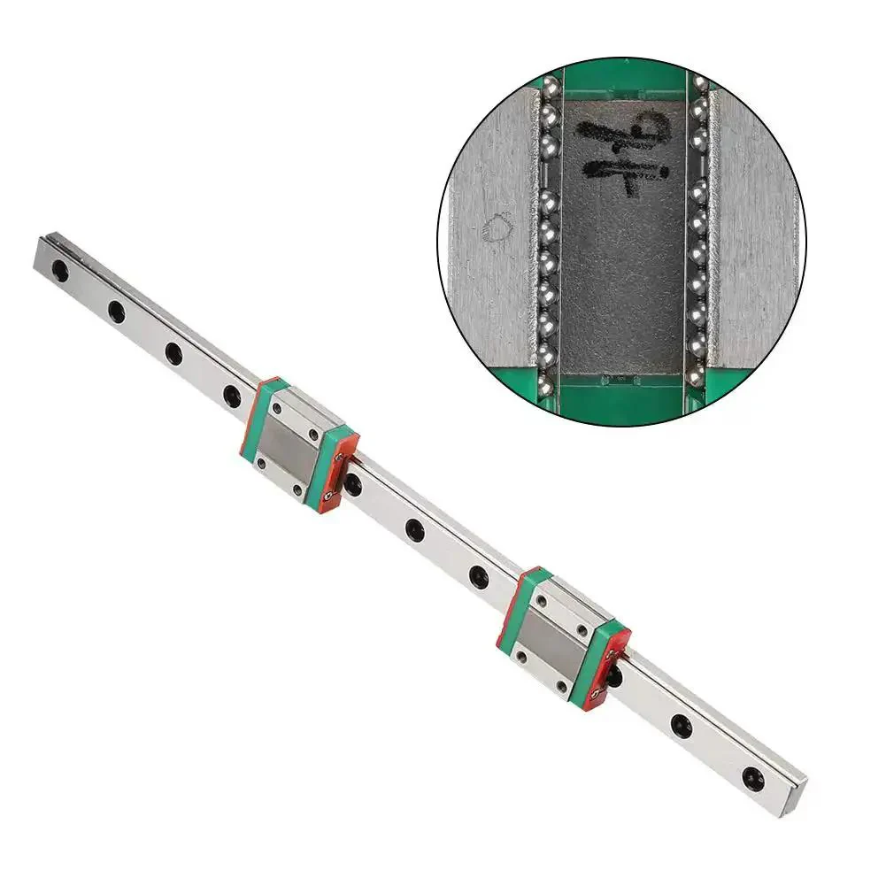 Compact 300mm Mini Linear Rail Guide With Two MGN12B Slide Blocks For Precise 3D Printers And CNC Machines Includes Side Lubrication Inlet Lightweight Construction Ideal For Small Equipment And Precision Automation - Image 2