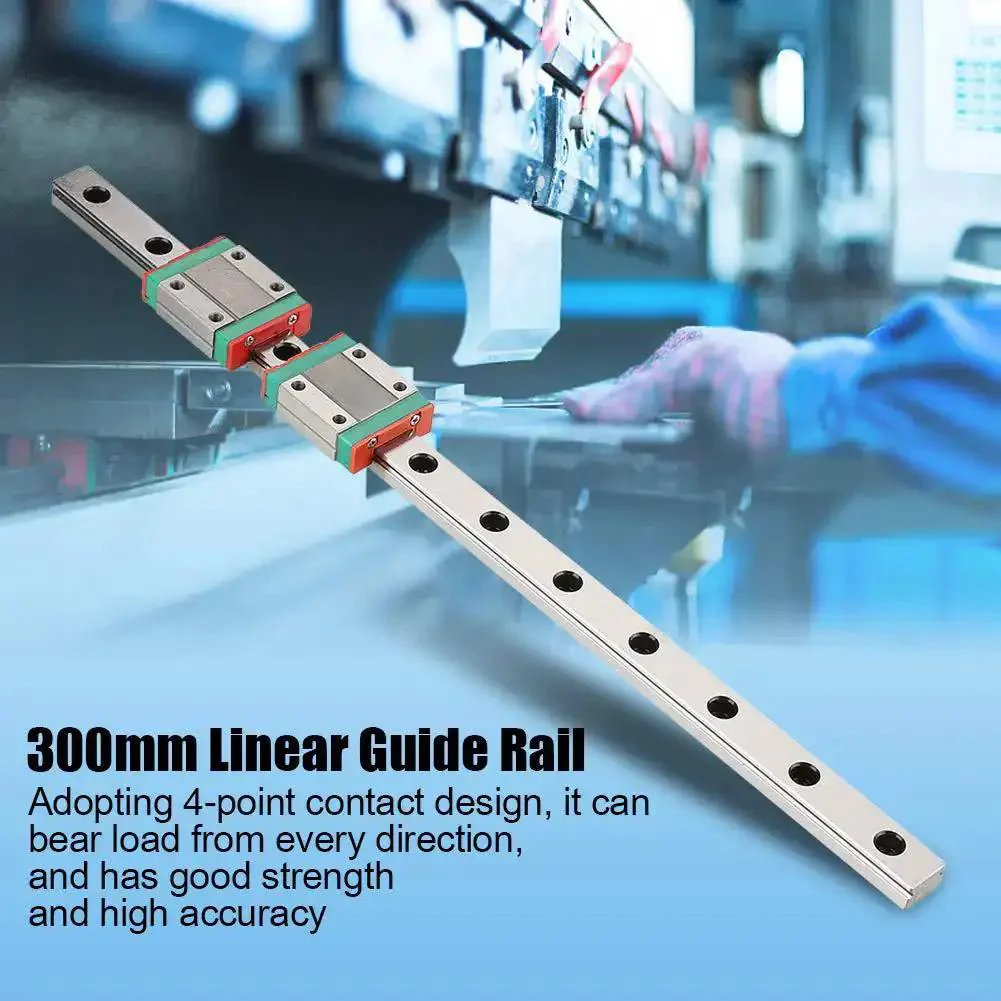 Compact 300mm Mini Linear Rail Guide With Two MGN12B Slide Blocks For Precise 3D Printers And CNC Machines Includes Side Lubrication Inlet Lightweight Construction Ideal For Small Equipment And Precision Automation - Image 4