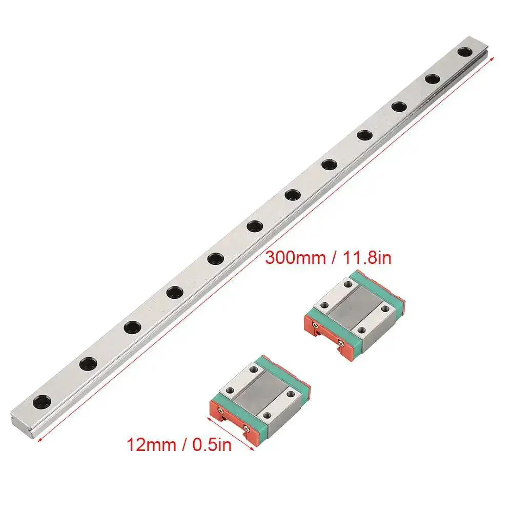 Compact 300mm Mini Linear Rail Guide With Two MGN12B Slide Blocks For Precise 3D Printers And CNC Machines Includes Side Lubrication Inlet Lightweight Construction Ideal For Small Equipment And Precision Automation - Image 8