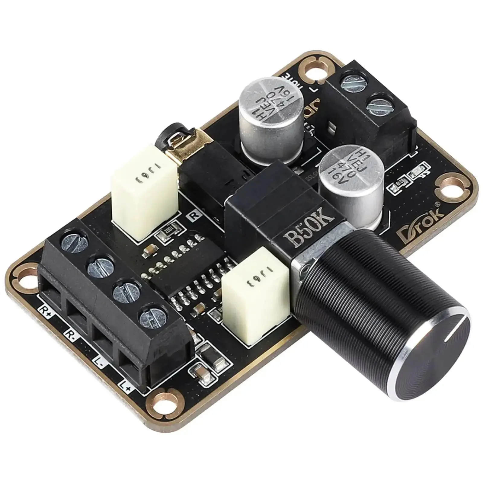 Compact 5W Per Channel 5W Plus 5W PAM8406 Stereo Audio Amplifier Board For 5V Supply Class D Dual Channel Power Amp Module For DIY Speaker System And Home Audio Projects Plug And Play And Clean Sound Quality