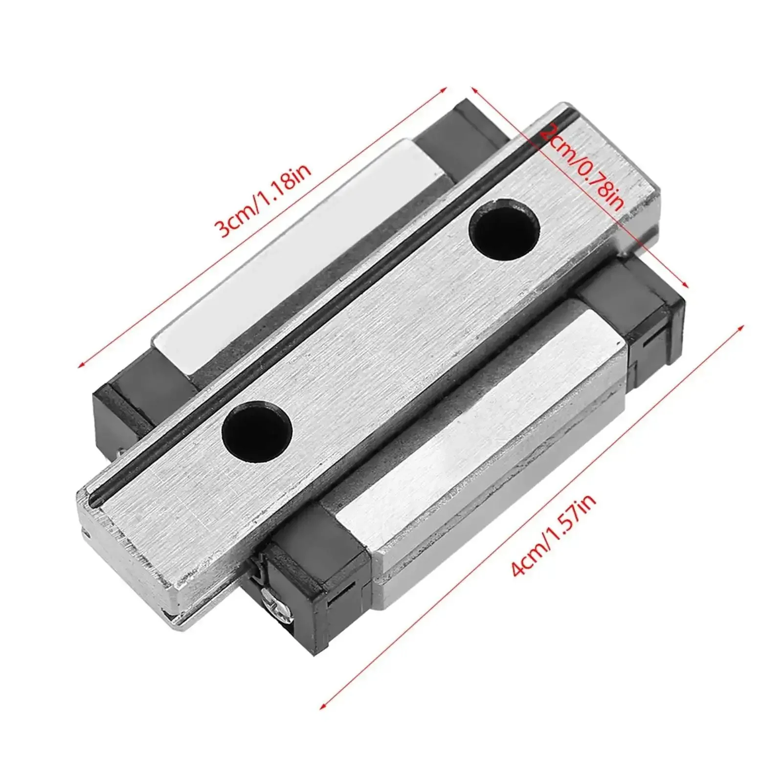 Compact 9mm Miniature Linear Rail Guide Block With Four Point Contact For Small Equipment Tiny But Mighty Lightweight Precision And Smooth Linear Motion Easy Lubrication Inlet For Quick Maintenance In Automatic Machinery - Image 3