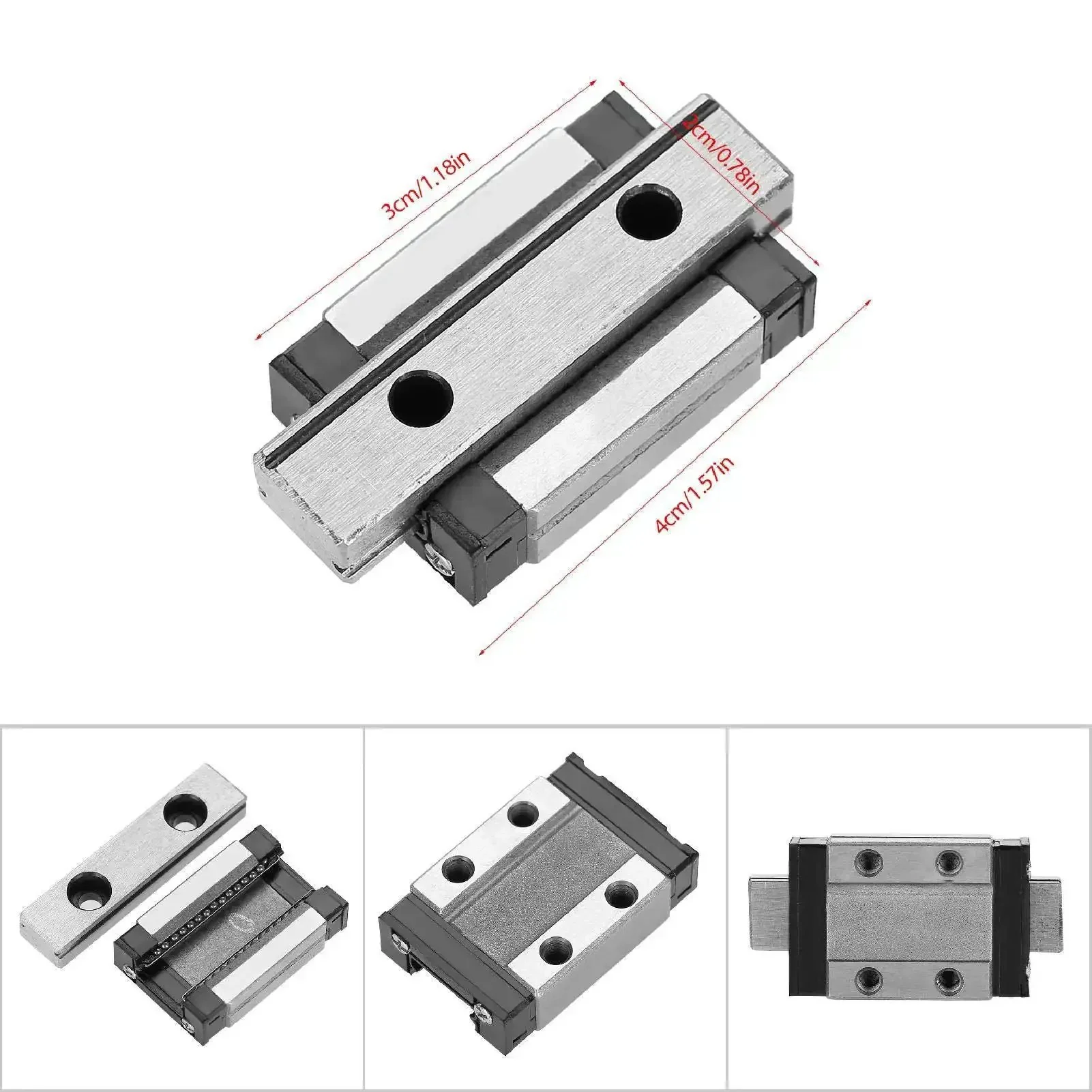 Compact 9mm Miniature Linear Rail Guide Block With Four Point Contact For Small Equipment Tiny But Mighty Lightweight Precision And Smooth Linear Motion Easy Lubrication Inlet For Quick Maintenance In Automatic Machinery - Image 9