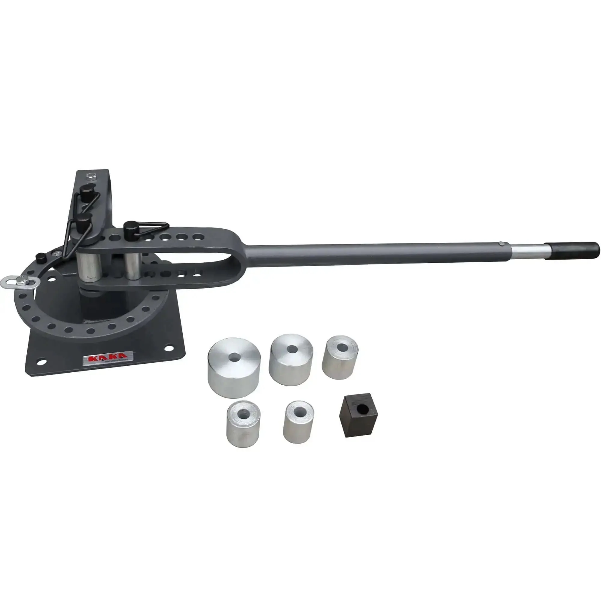 Compact Bench Top Metal Bender With 7 Dies, Manual Flat Bar Bender, Pro Grade Heavy Duty Machine, Handles 5/16 In Stainless And 1/4 X 2 In Mild Steel, 200 Degree Bends With 44 Inch Telescoping Handle, YP-9