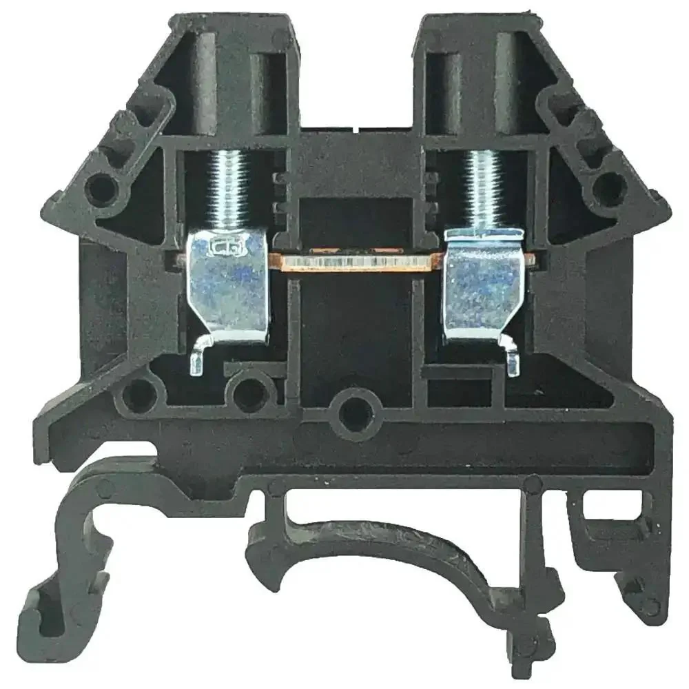 Compact DIN Rail Terminal Block Screw Type UL 600V 30A 10-22AWG, Pack of 100, Built Tough, Vibration-Resistant Electrical Connection Block for Industrial Panels and Control Systems
