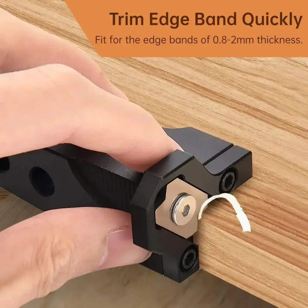 Compact Edge Band Trimmer Tool For Woodworking And Veneer, Handy Manual Plate Cutter With Burr Scraper And Chamfer, Portable Carpenter Edge Cutter For 0.8 To 2 mm Edge Bands, Durable Steel Alloy Construction - Image 6