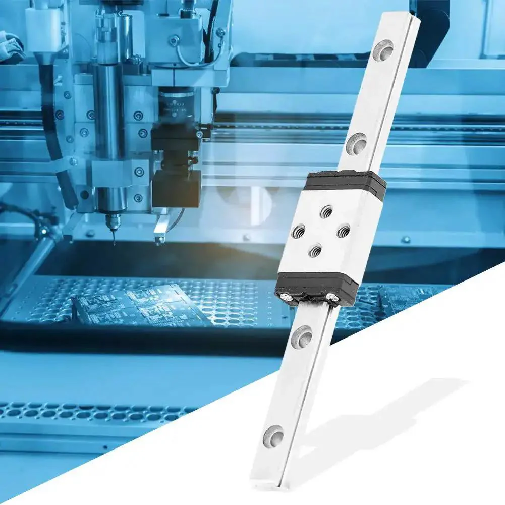 Compact Linear Guide Rail With Slider Block Carriage 75mm Stainless Steel 440C CNC Linear Motion System For Precision Equipment Built For Smooth Low Friction High Accuracy And Repeatable Positioning - Image 3