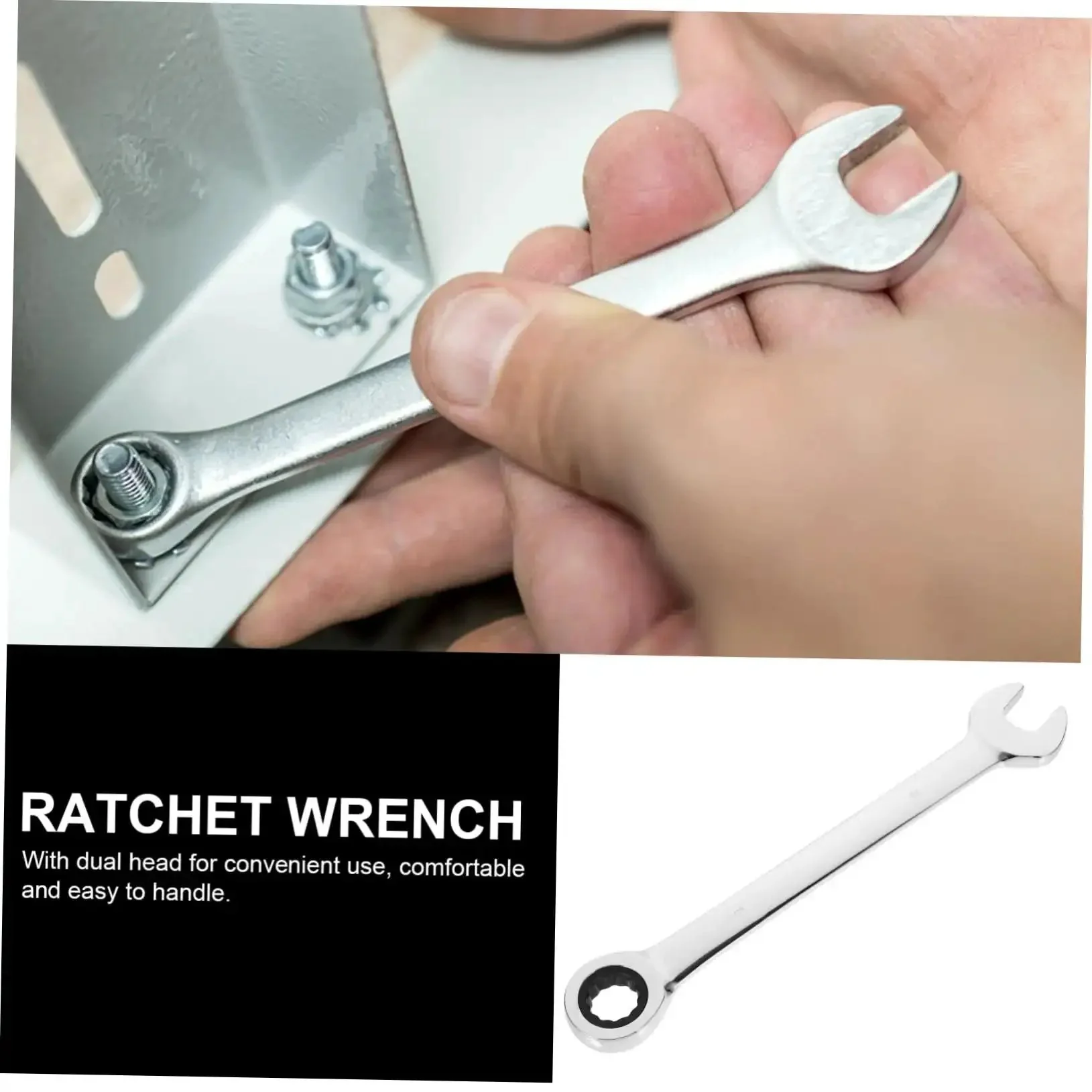 Compact Metric Ratcheting Wrench Set With Offset Mini Wrenches 12 Piece Swivel Head Handy Tools Kit For Tight Spots Durable Steel Spanner Tools For Home Garage And Auto Maintenance - Image 6