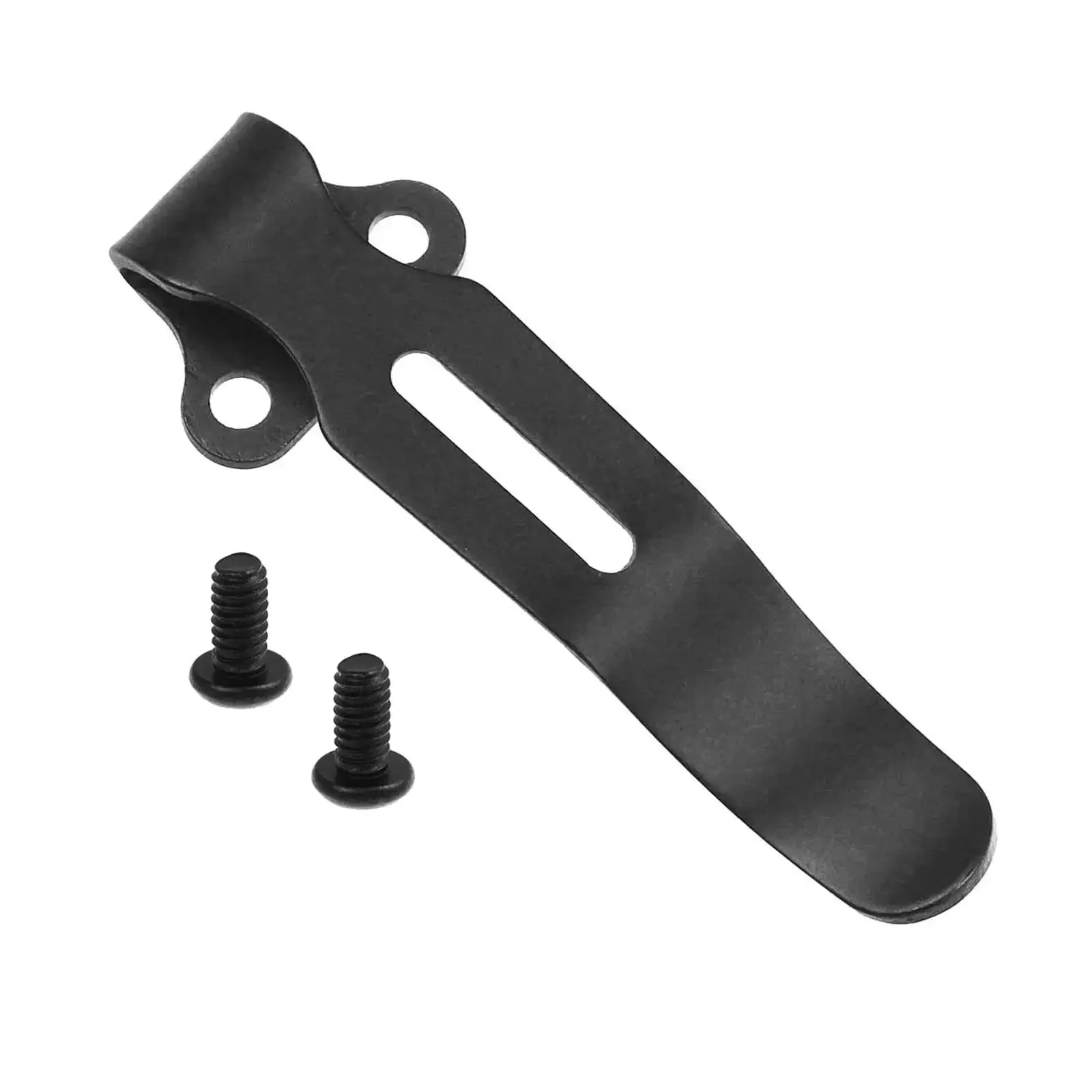 Compact Mini Deep Carry Pocket Clip In Stainless Steel Black 1.64 Inch Includes 2 Clip Screws Ultra Durable EDC Knife Clip For Everyday Carry Fits Most Knives Including Bugout 535 And Similar Models