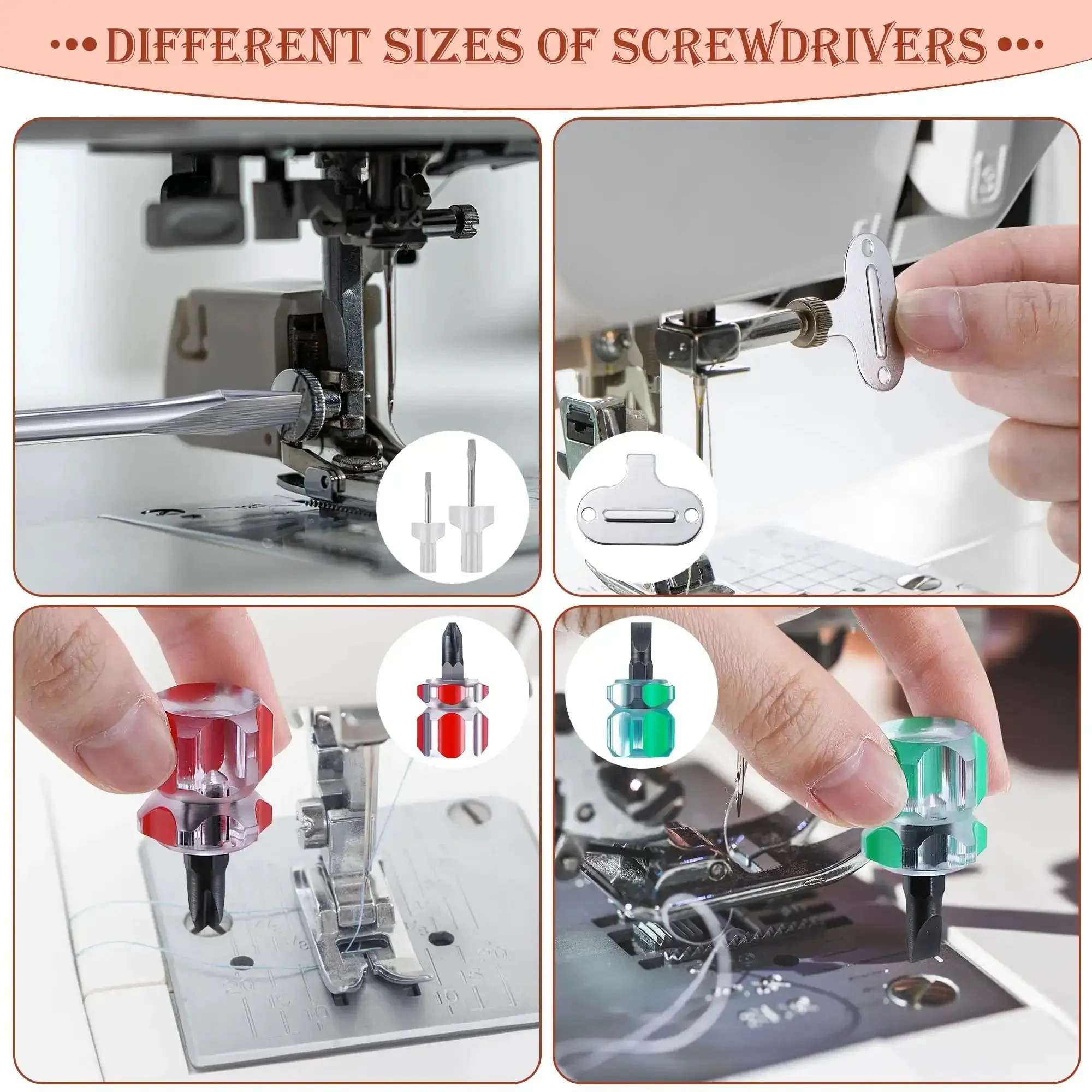 Complete 14 Piece Sewing Machine Cleaning Kit With Tweezers Double Headed Brush Must Have Screwdrivers Seam Rippers And Silicone Brushes For Quick Repairs And Deep Cleaning Of Your Sewing Machine - Image 3