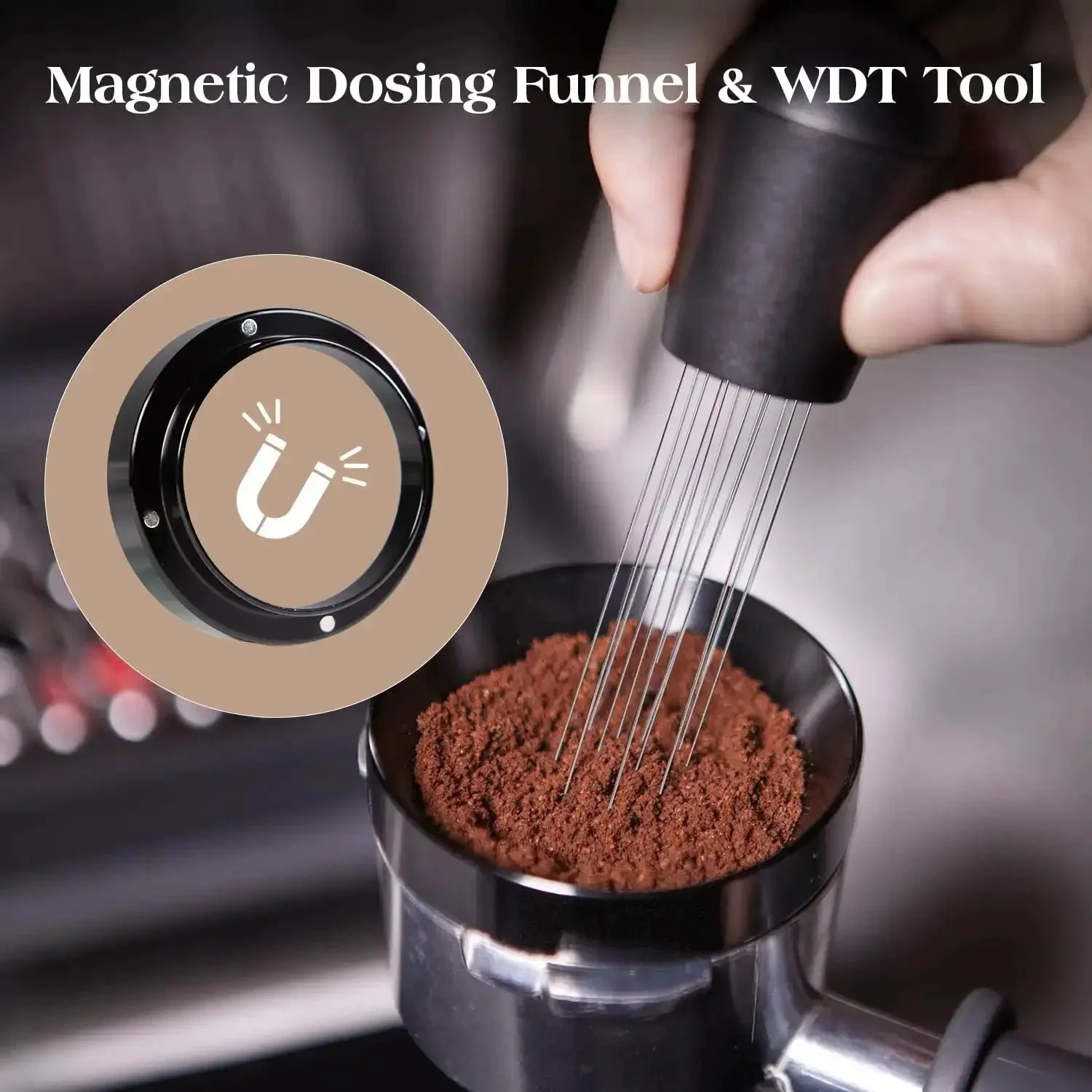 Complete 7 Piece 58mm Espresso Accessory Kit For Home Baristas With Tamper Distributor Puck Screen Dosing Funnel WDT Tool Silicone Mat Air Blower And Espresso Machine Tools Pro Grade Coffee Gear For Perfect Shots - Image 7