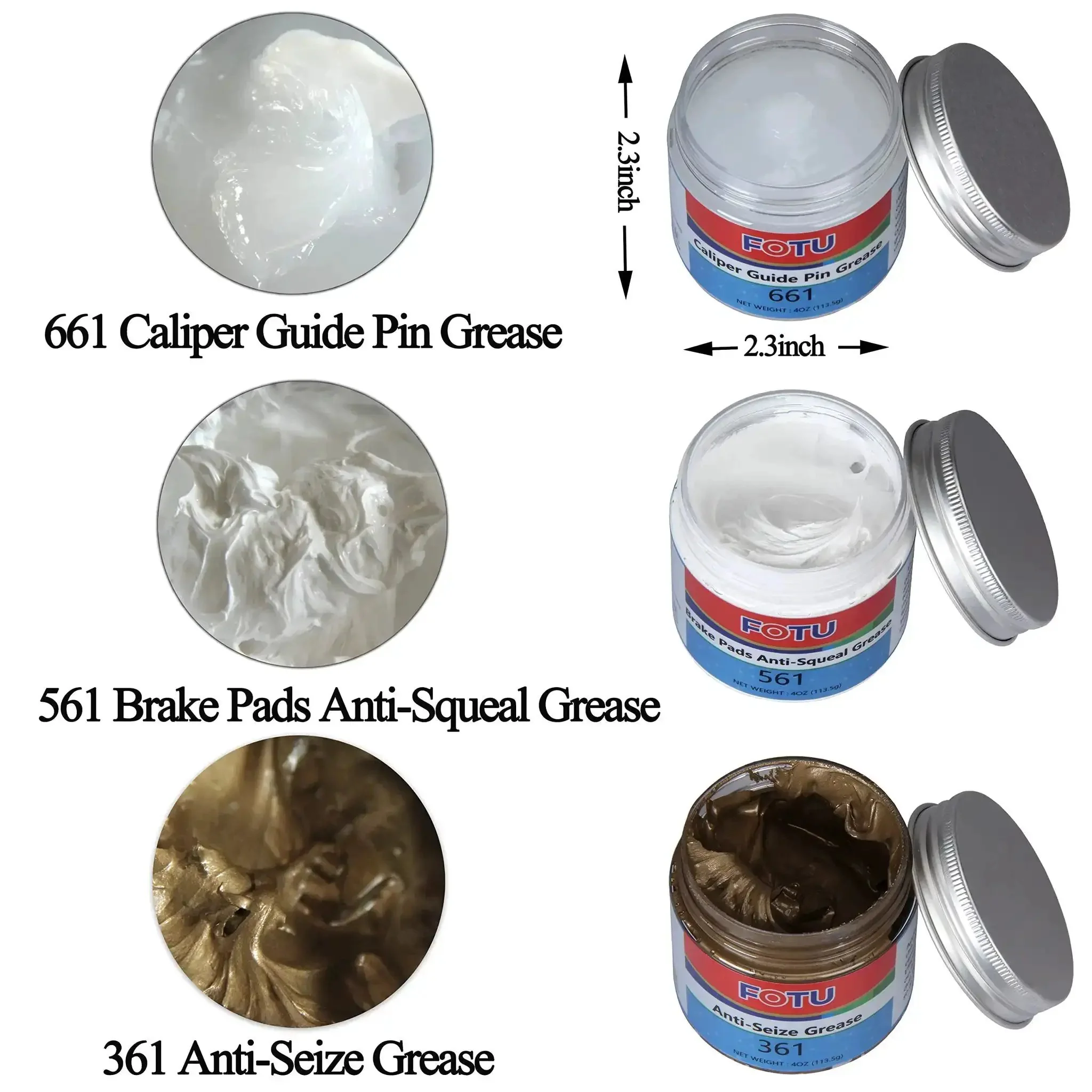 Complete Brake Caliper Grease Kit With 661 Guide Pin Grease, 561 Anti Squeal, And 361 High Temperature Copper Anti Seize For Quiet, Smooth Braking And Pro Grade Long Lasting Performance - Image 6