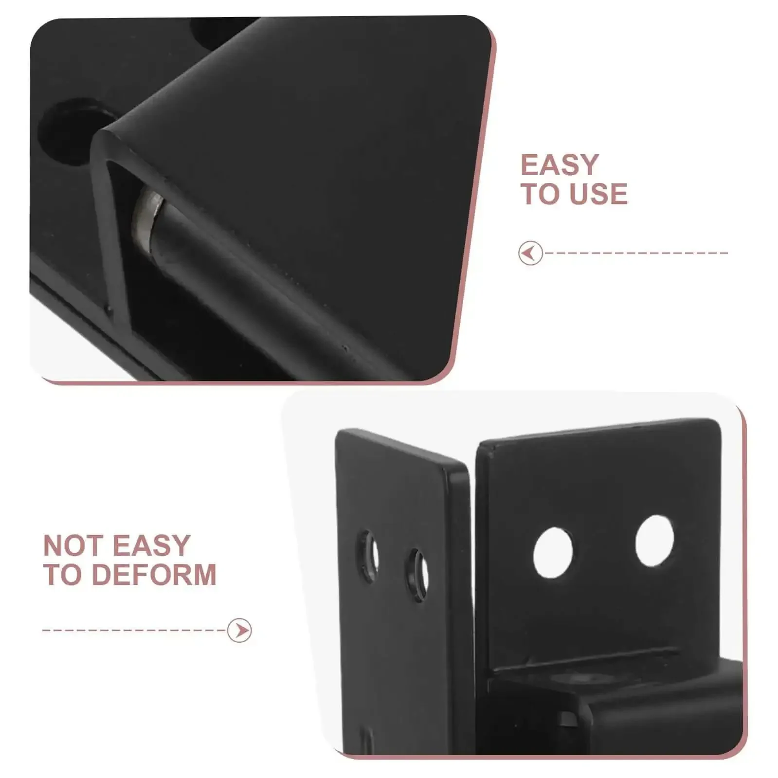 Concealed Adjustable 5 Inch Wood Door Hinge Black Square Hidden Cabinet Hinge For Secret Doors Heavy Duty Flush Mount Hardware Built Tough Noiseless Operation For Smooth Quiet Closure - Image 3