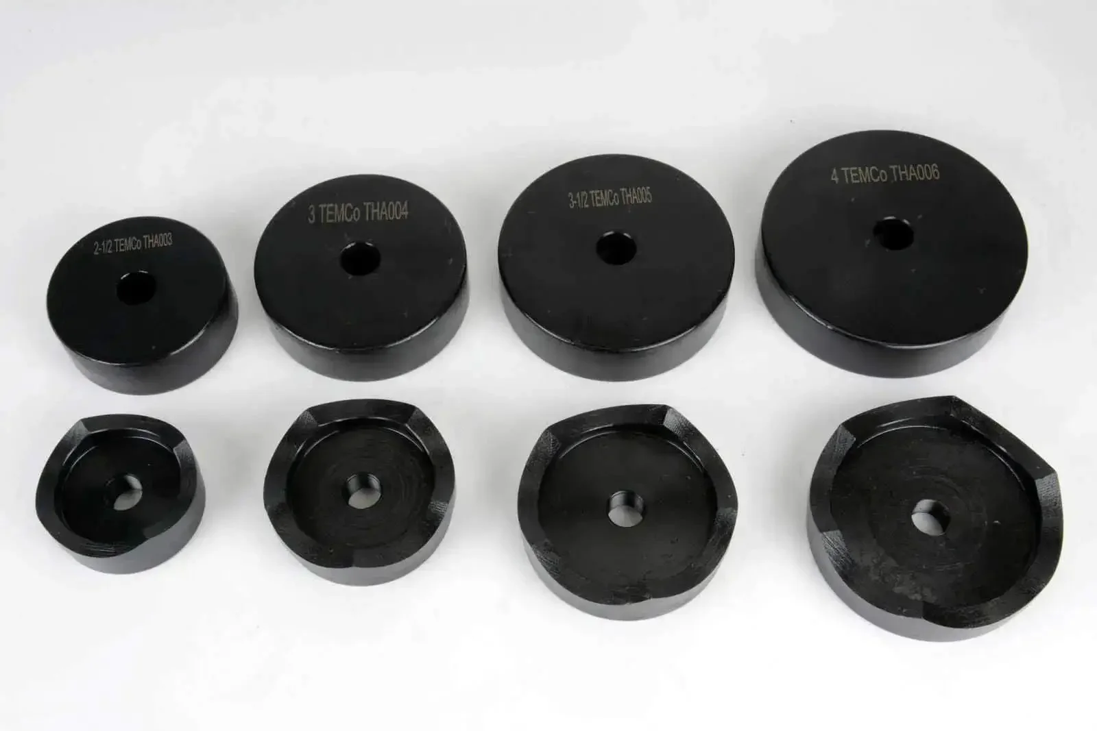 Conduit Punch And Die Set For Knockouts In 2-1/2, 3, 3-1/2 And 4 Inch Sizes, Built Tough With Hardened Tool Steel, Includes Metric To English Draw Stud, Max Punch Thickness 1/8 Inch Steel And 1/16 Inch Stainless, Works With 13 Ton Drivers - Image 5