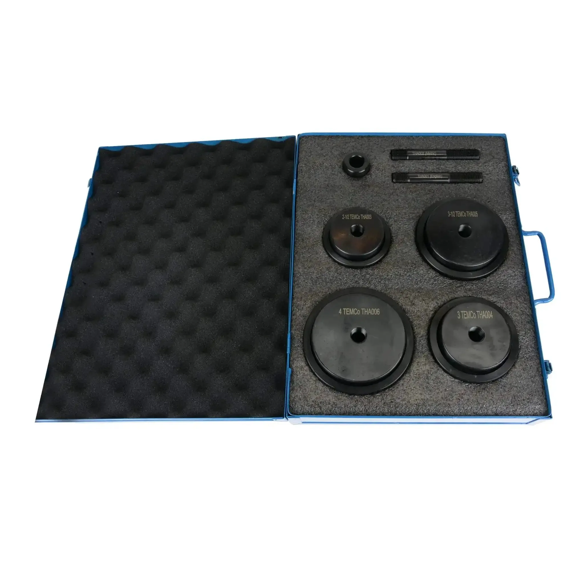 Conduit Punch And Die Set For Knockouts In 2-1/2, 3, 3-1/2 And 4 Inch Sizes, Built Tough With Hardened Tool Steel, Includes Metric To English Draw Stud, Max Punch Thickness 1/8 Inch Steel And 1/16 Inch Stainless, Works With 13 Ton Drivers - Image 6