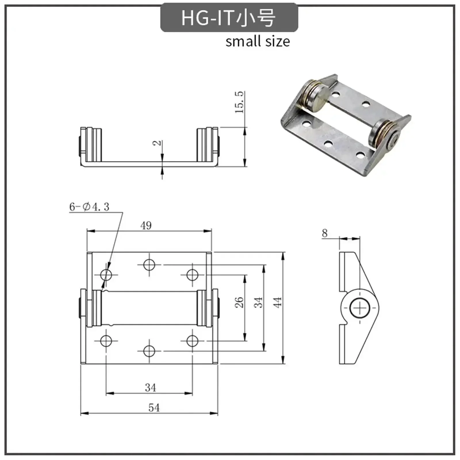 Constant Torque Stainless Steel Door Hinge For Any Angle With Damping And Rotary Shaft Industrial Gate Hinge Tough As Nails 1 Piece Small 35KGF Durable Everyday Use - Image 2