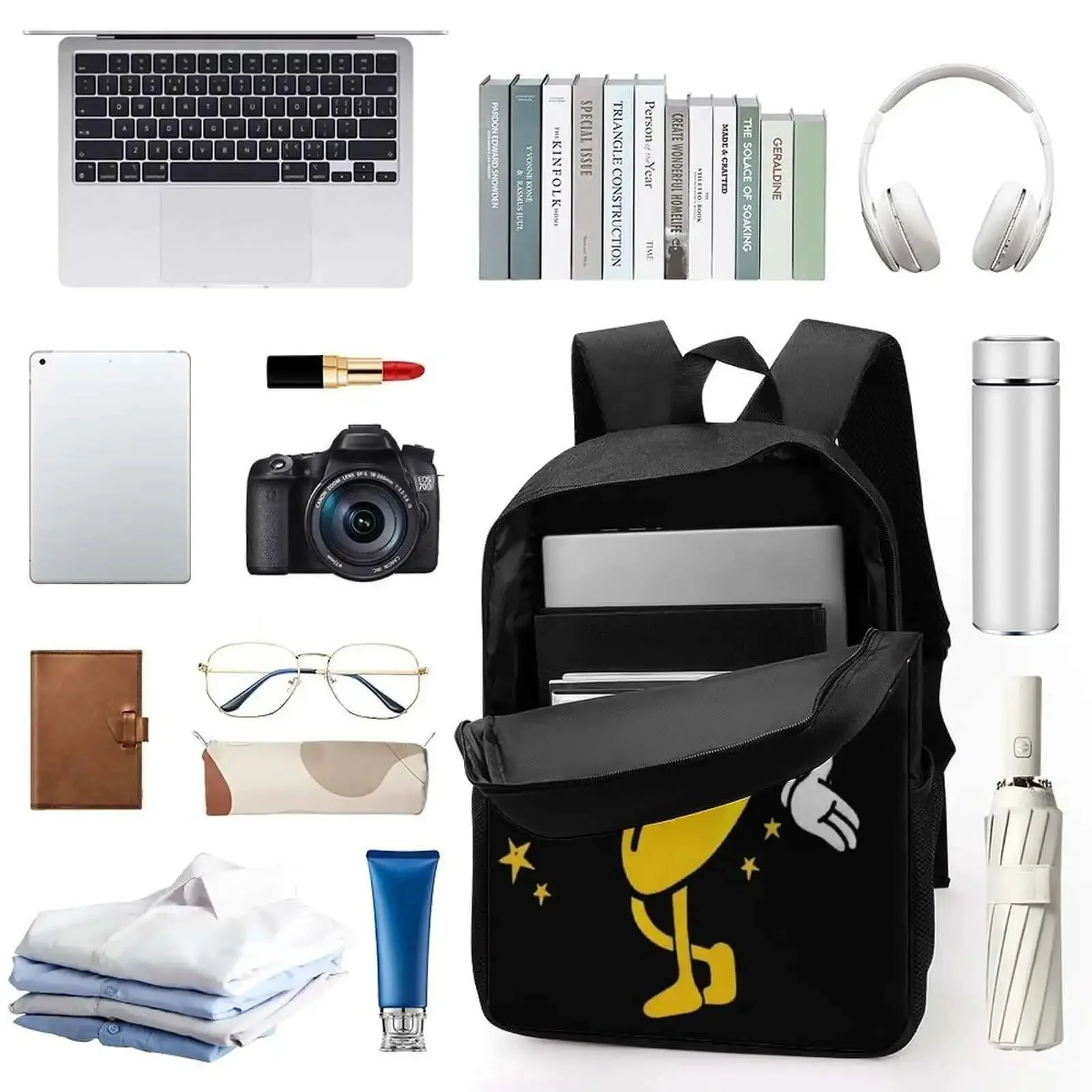 Cool Banana Style Backpack For Men And Women Go To Everyday Travel And Hiking 17 Inch Capacity With Durable 600D Oxford Fabric And Spacious Main Compartment And Versatile Use - Image 6